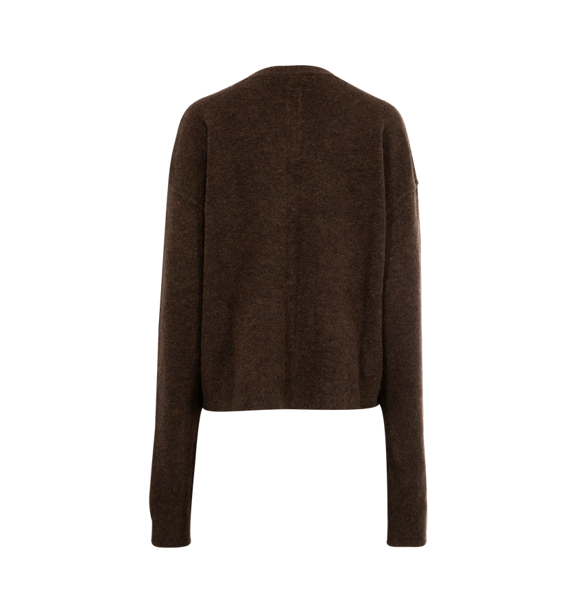 Rick Owens o1h1sh11225 Tommy V Neck in Brown Size S / US 4 / IT 40 - 2 Thumbnail