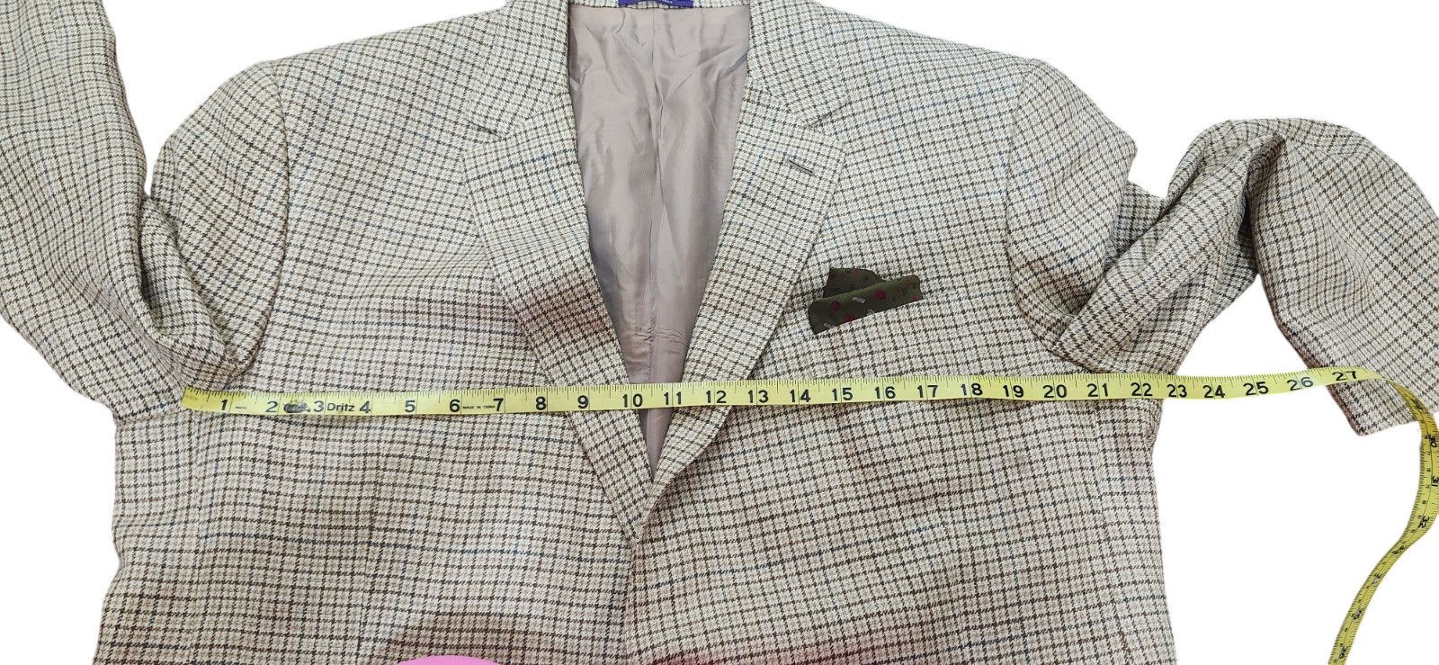 Ralph Lauren Ralph Lauren Purple Label Plaid Suit Jacket Size 49 R Size 48R - 14 Thumbnail