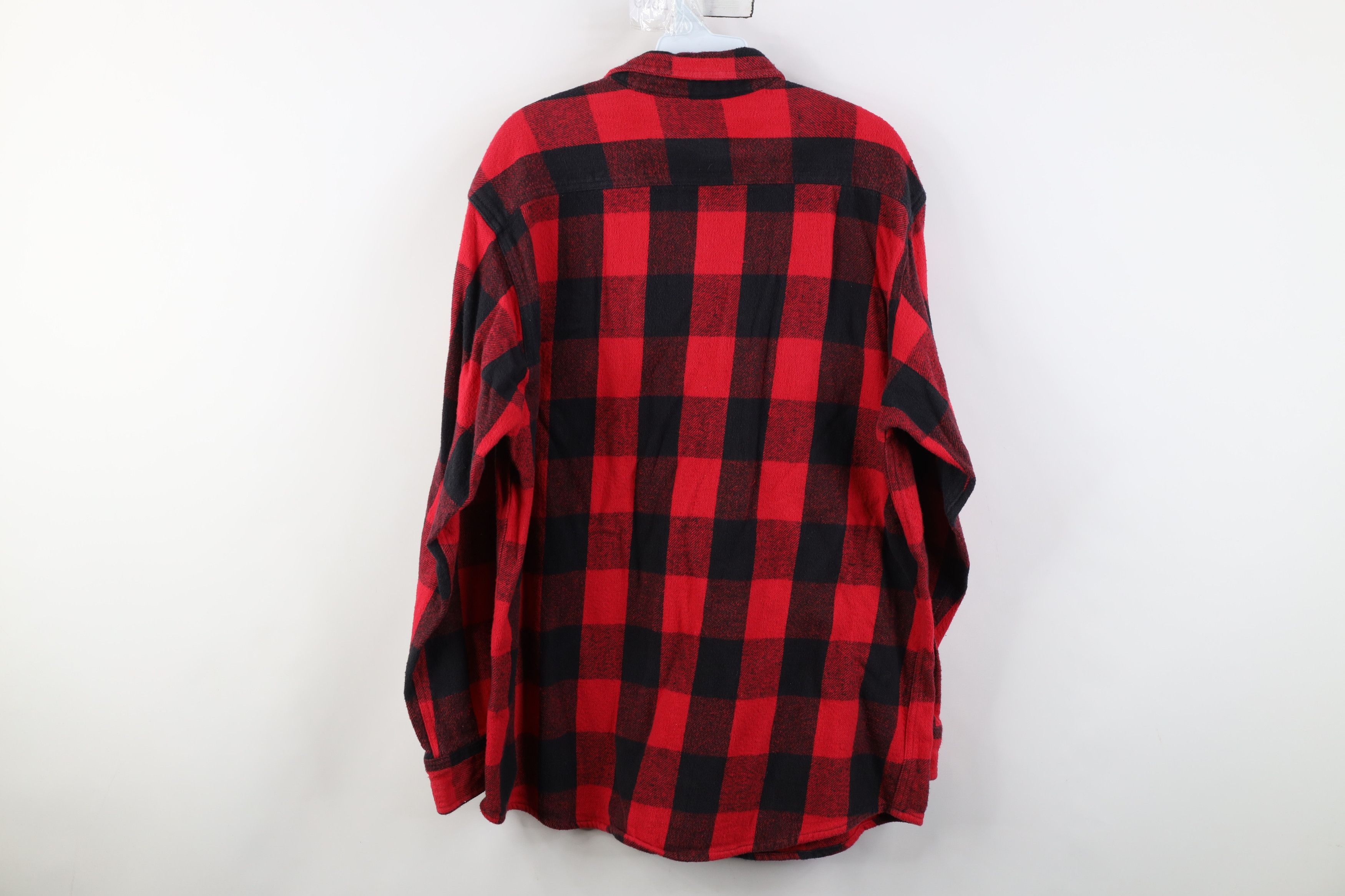 Vintage Vintage 90s Streetwear Heavyweight Button Shirt Red Plaid Size US L / EU 52-54 / 3 - 7 Thumbnail