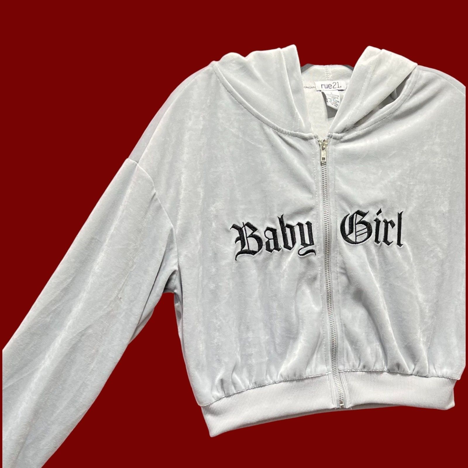 rue21 Rue 21 - Women's Long Sleeve Hooded Sweatshirt - Grey - Smal Size S / US 4 / IT 40 - 13 Thumbnail