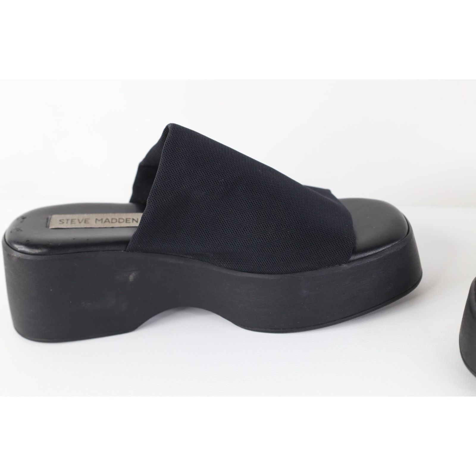Steve Madden Vintage 90s Y2K Steve Madden Slinky Platform Sandals Black Size US 5.5 / IT 35.5 - 9 Thumbnail