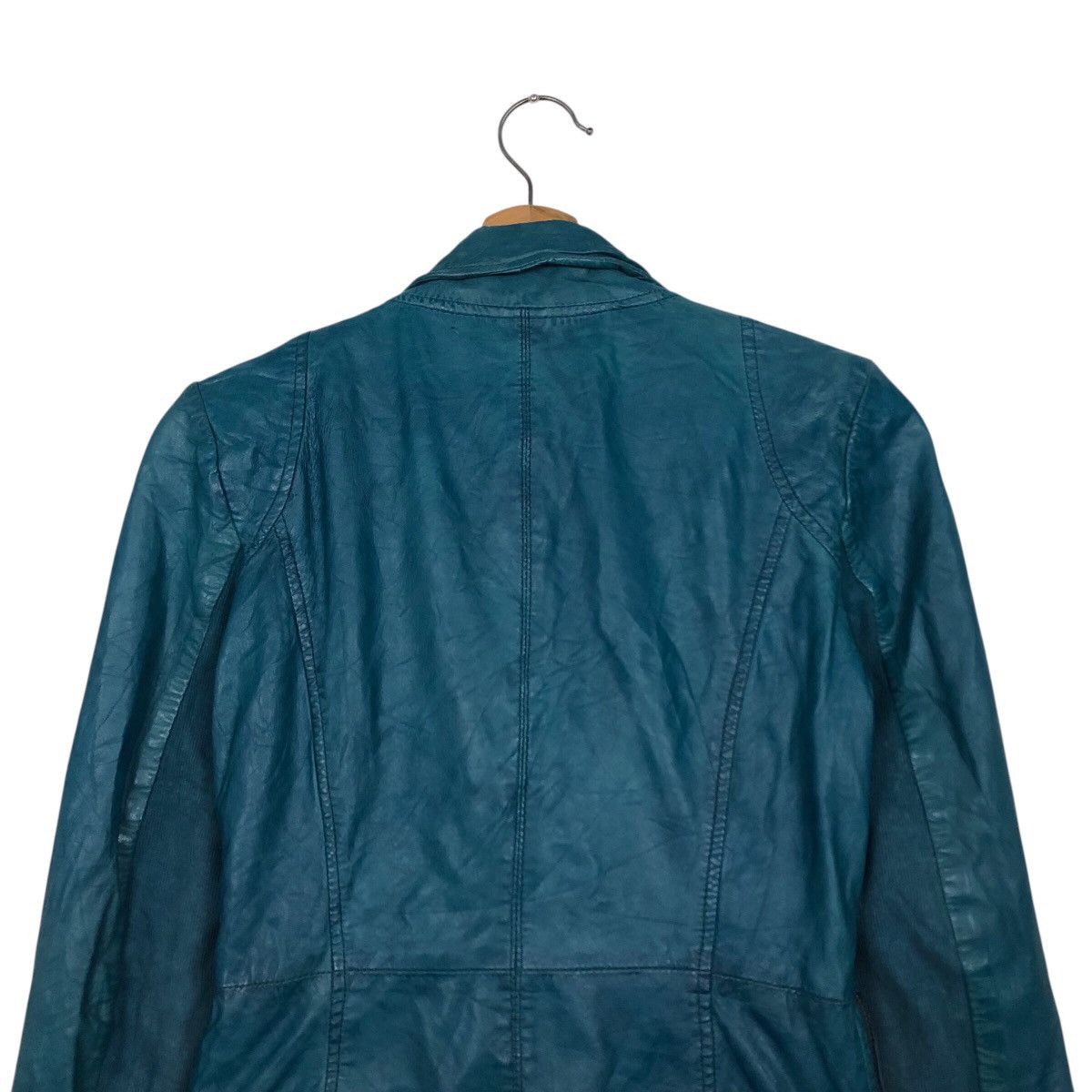 Japanese Brand 📌Vintage Cropped Biker Leather Jacket Muuba Issey Miyake Size M / US 6-8 / IT 42-44 - 10 Thumbnail
