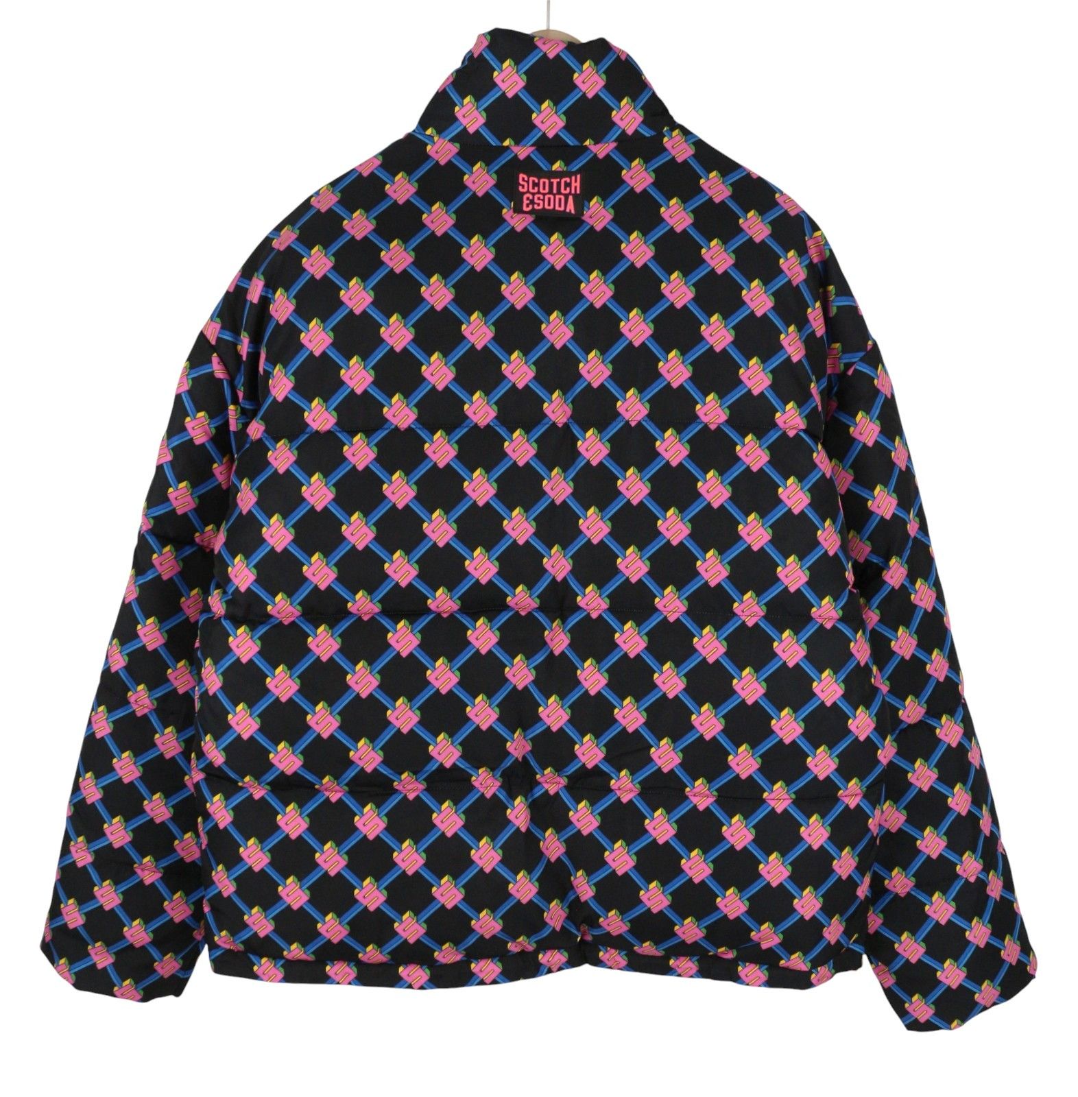 Scotch & Soda L Reversible Quilted Logo Print Puffer 88476 Size L / US 10 / IT 46 - 4 Thumbnail