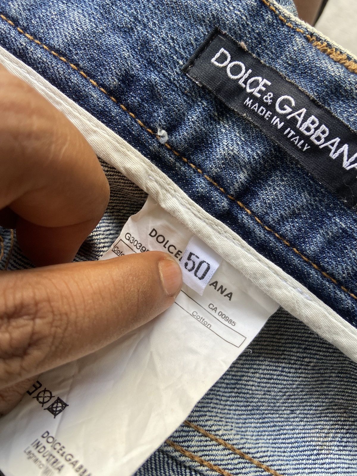 Dolce & Gabbana ARCHIVE SS03 ‘16 Classic’ Splatter Paint Distressed Denim Size US 36 / EU 52 - 8 Thumbnail