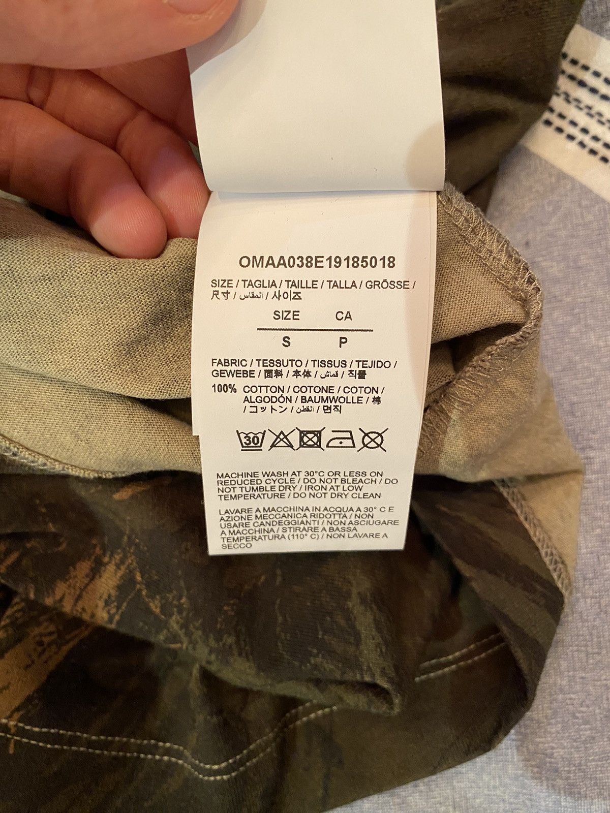 Off-White Off-White Khaki Paintbrush Camo Oversized T-Shirt Size US S / EU 44-46 / 1 - 14 Thumbnail