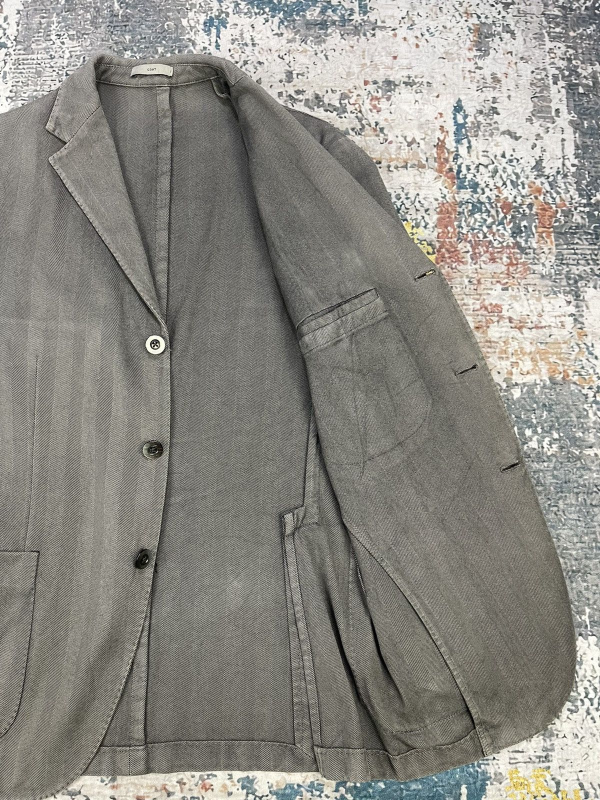 Boglioli Boglioli Herringbone R3302G Double Slit Coat Jackets Size US M / EU 48-50 / 2 - 5 Thumbnail