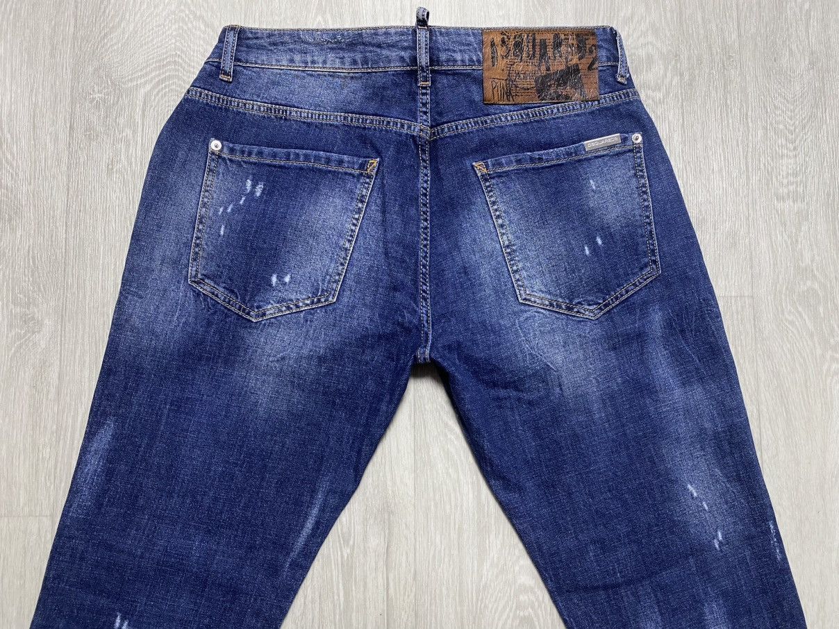 Dsquared2 Dsquared2 Distressed Washed Torn Denim Jeans Big Leather Tag Size US 38 / EU 54 - 5 Thumbnail