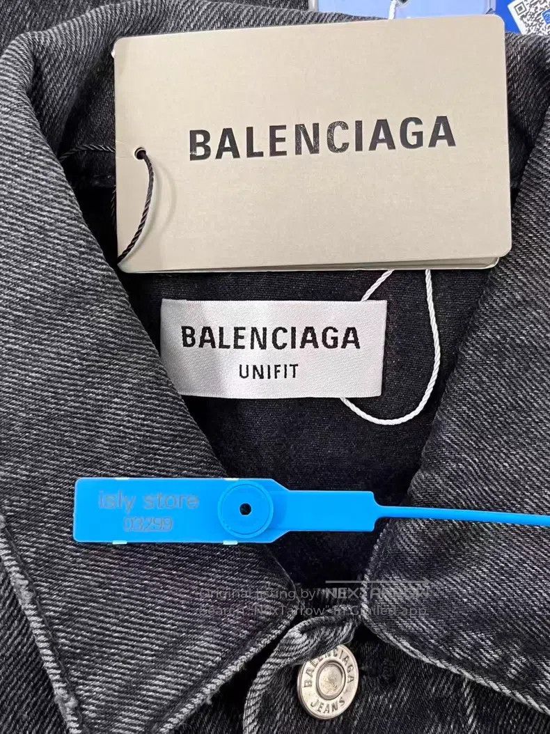 Balenciaga Balenciaga Oversized Denim Logo Jacket Size US XS / EU 42 / 0 - 5 Thumbnail
