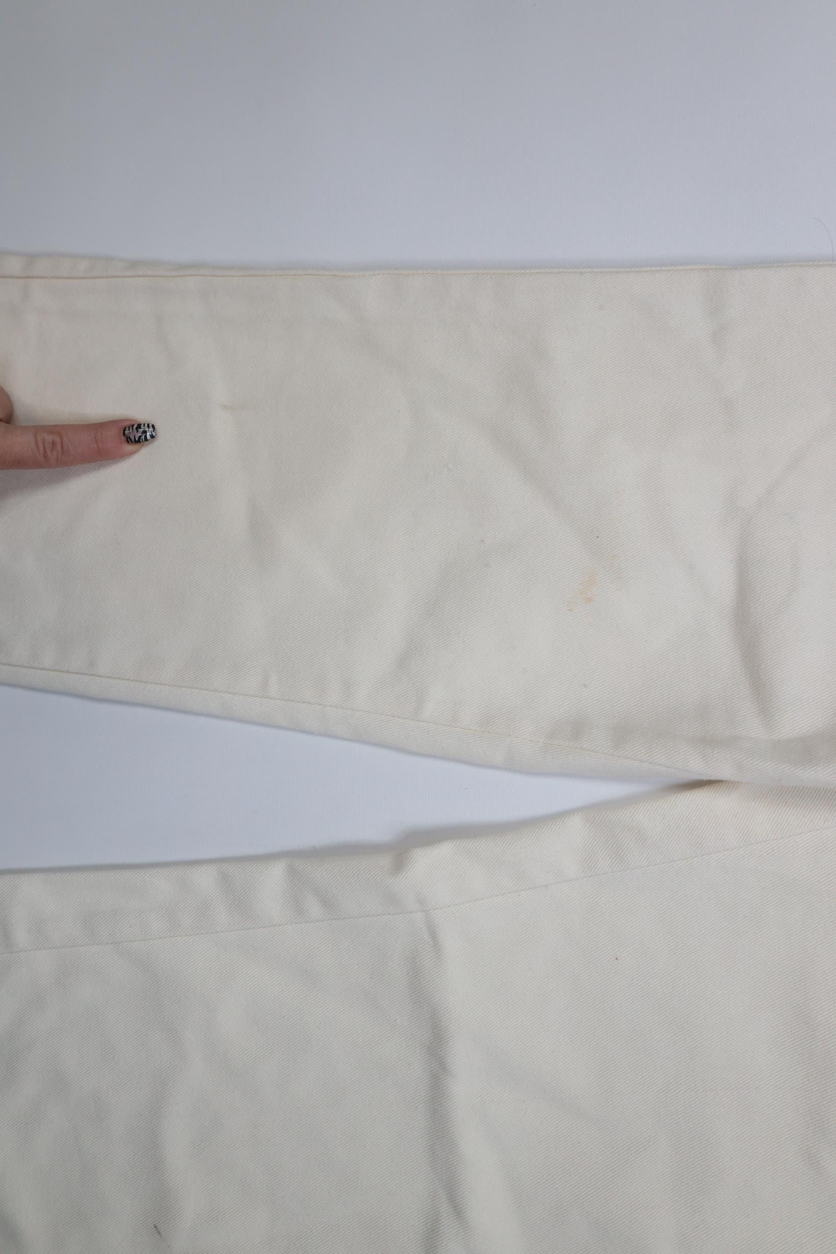 Lee Vintage 70s 80s Lee Flared Bootcut Jeans Cream Cotton USA Size US 30 / EU 46 - 7 Thumbnail