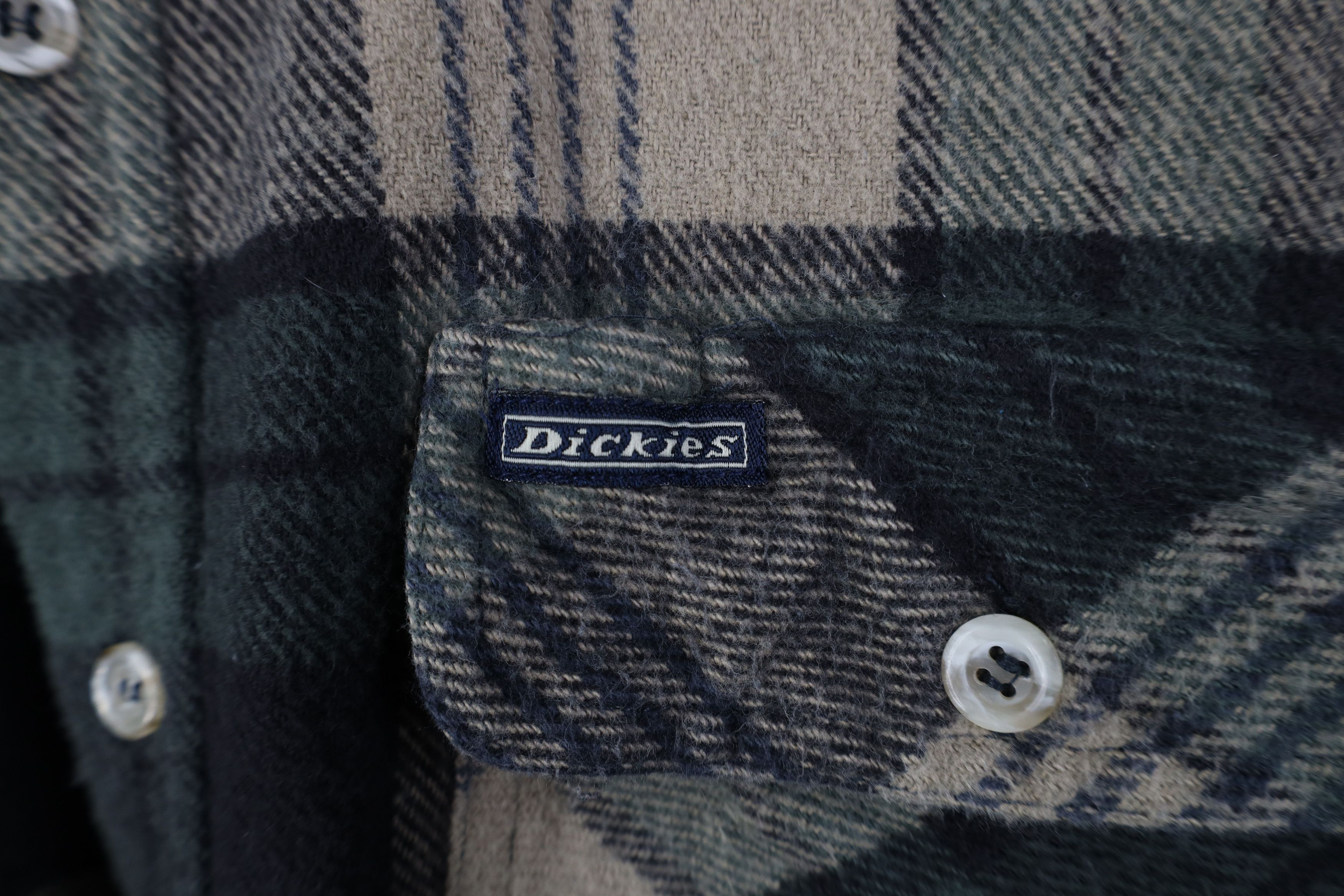 Dickies Vintage 90s Dickies Heavyweight Flannel Button Shirt Plaid Size US L / EU 52-54 / 3 - 4 Thumbnail