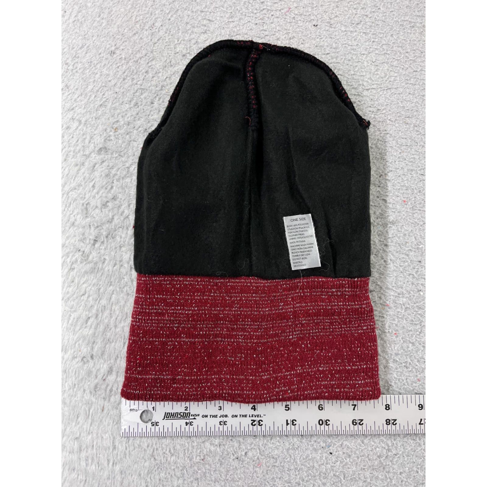 Vintage Family Dollar Hat Adult One Size Red Beanie Knit Sparkly Wool Poly Blend Lined Ski Unisex Adults Size ONE SIZE - 5 Thumbnail