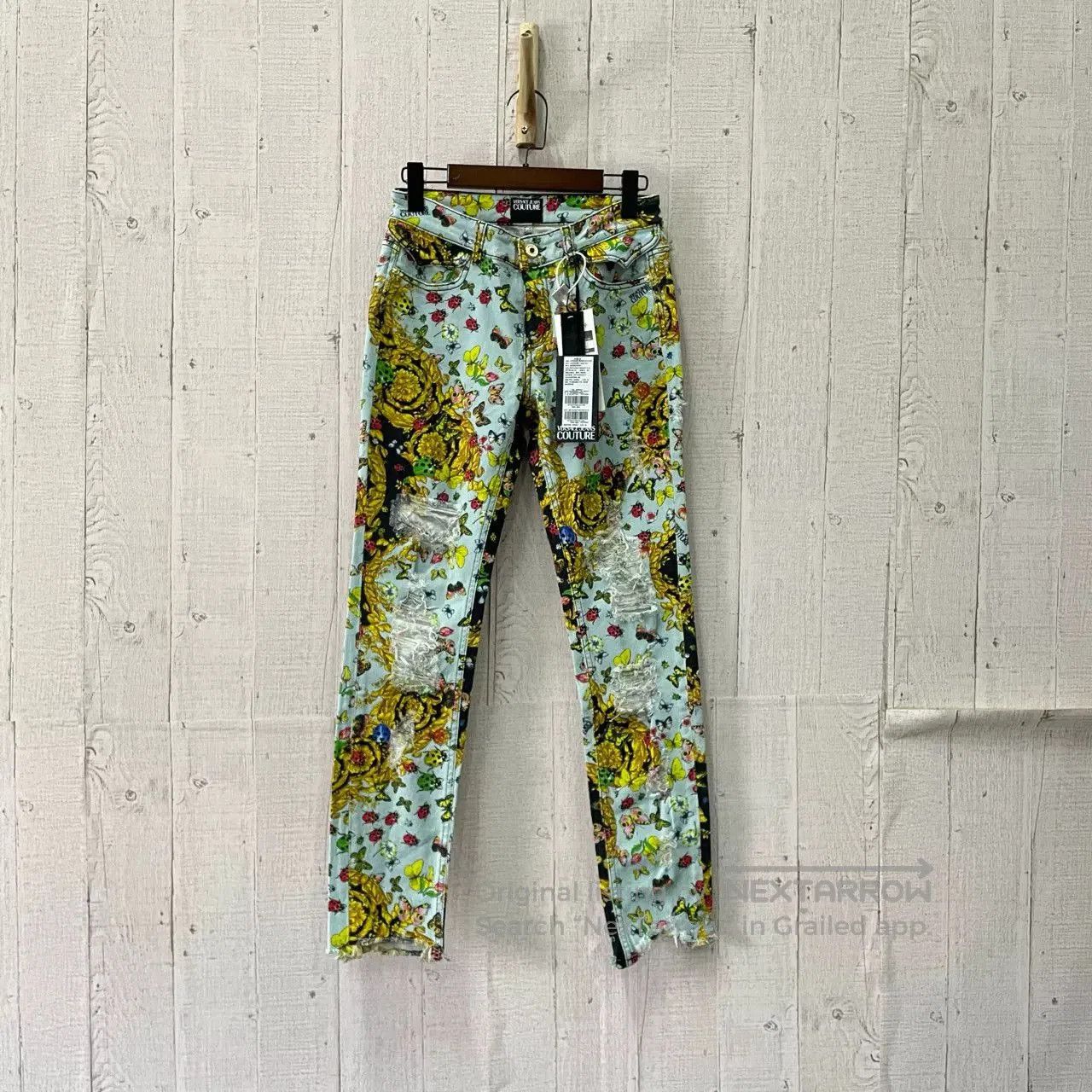 Versace Versace Floral Distressed Jeans. Size 27" / US 4 / IT 40 - 1 Thumbnail