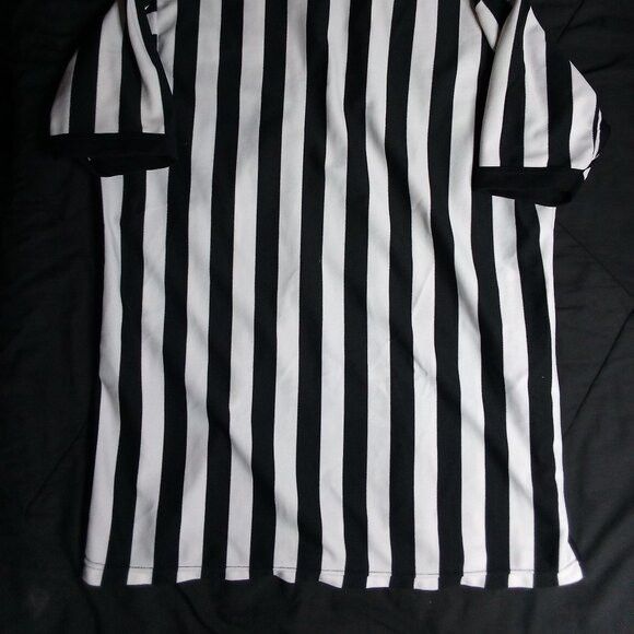 Other Vintage Mod Stripe Polyester Referee Polo Shirt Size US XL / EU 56 / 4 - 5 Thumbnail