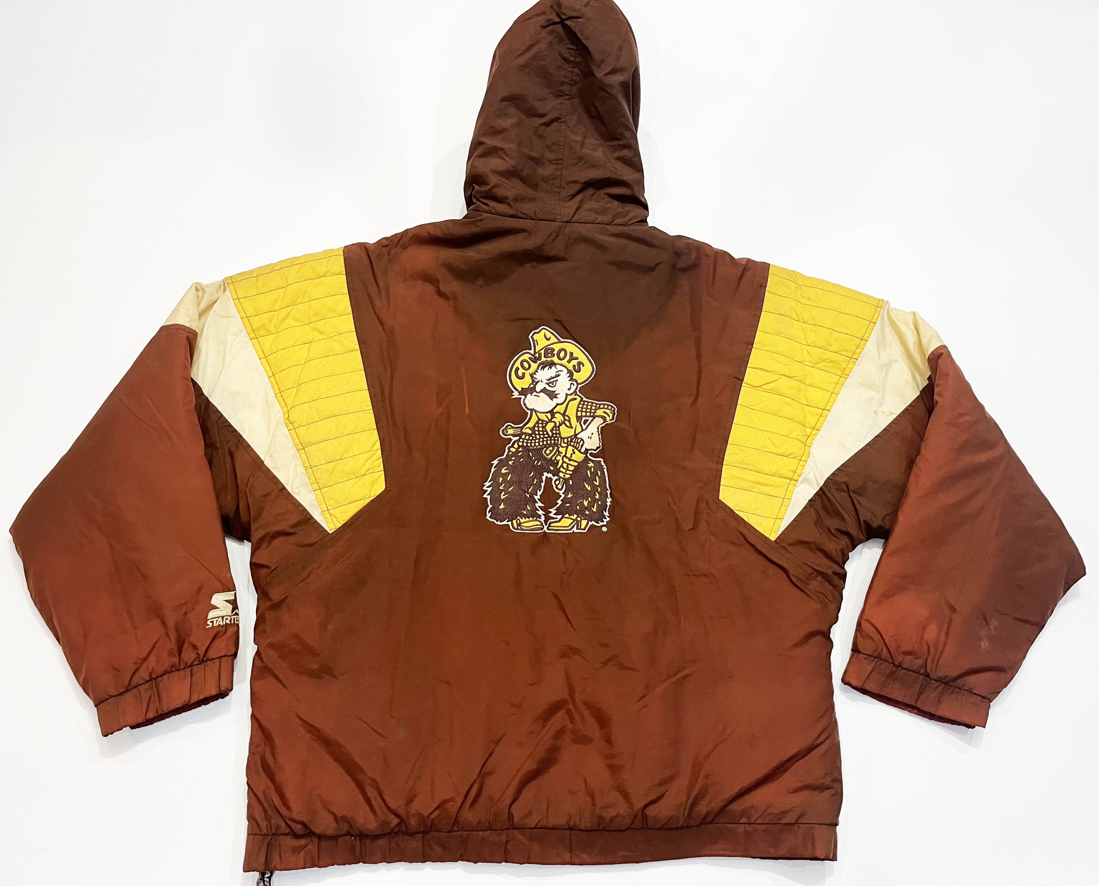 Starter Vintage Starter Wyoming Cowboys NCAA Puffer Half Zip Jacket Size US M / EU 48-50 / 2 - 8 Thumbnail