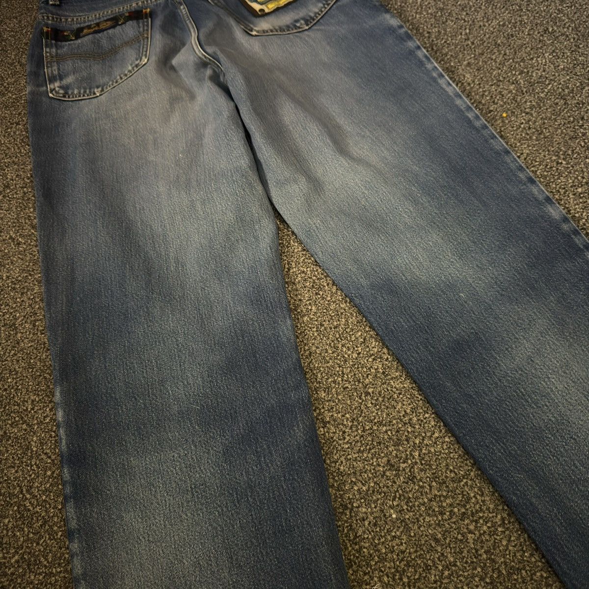 Celine Vintage 90s Voile La Mer Celine Blue Aging Denim Size US 33 - 10 Thumbnail