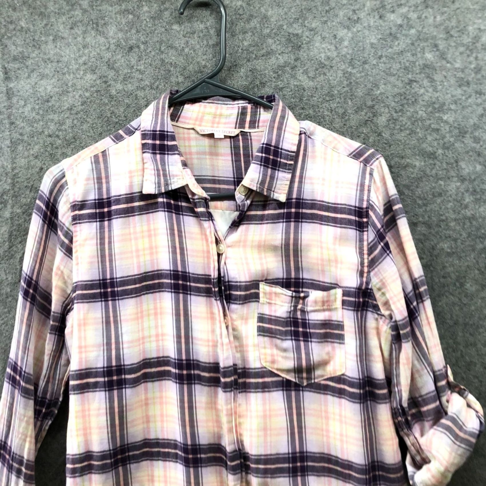 Victoria's Secret Victoria's Secret Pajama Shirt Dress Womens 4 Pink Plaid Tie Waist Robe Lounge Shirt Dress Size S / US 4 / IT 40 - 4 Thumbnail