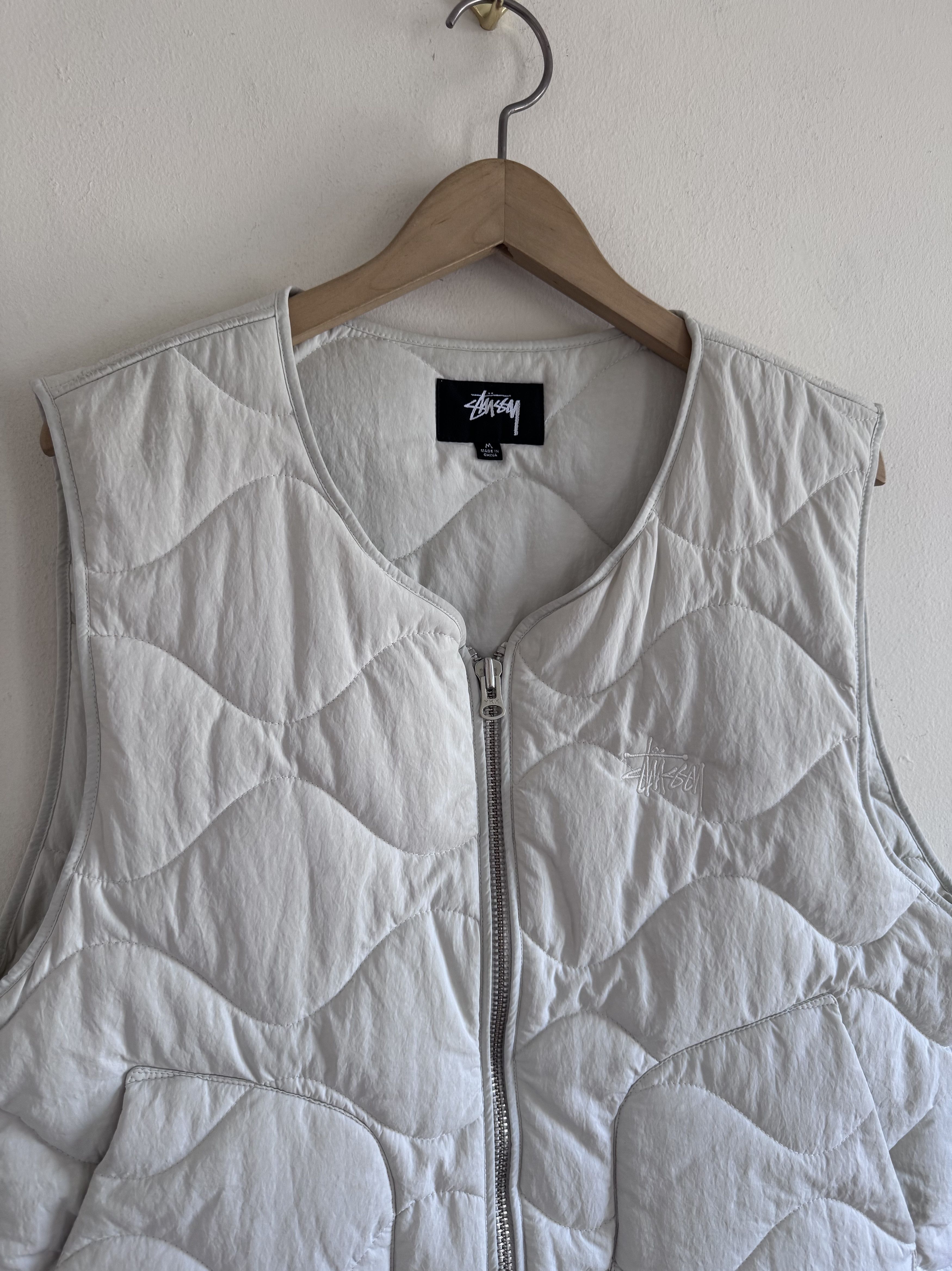 Stussy Stussy Recycled Nylon Liner Vest - Bone Size US M / EU 48-50 / 2 - 2 Thumbnail