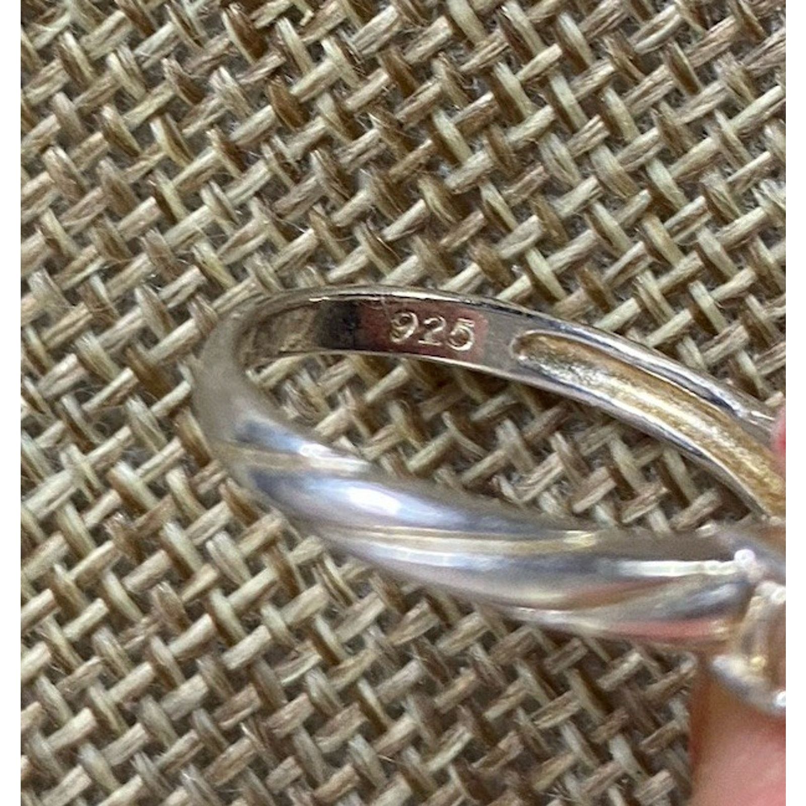Sterling Silver NF stamp 925 Sterling Silver Round-Cut C Z Ring Size 7.25 Size ONE SIZE - 6 Thumbnail