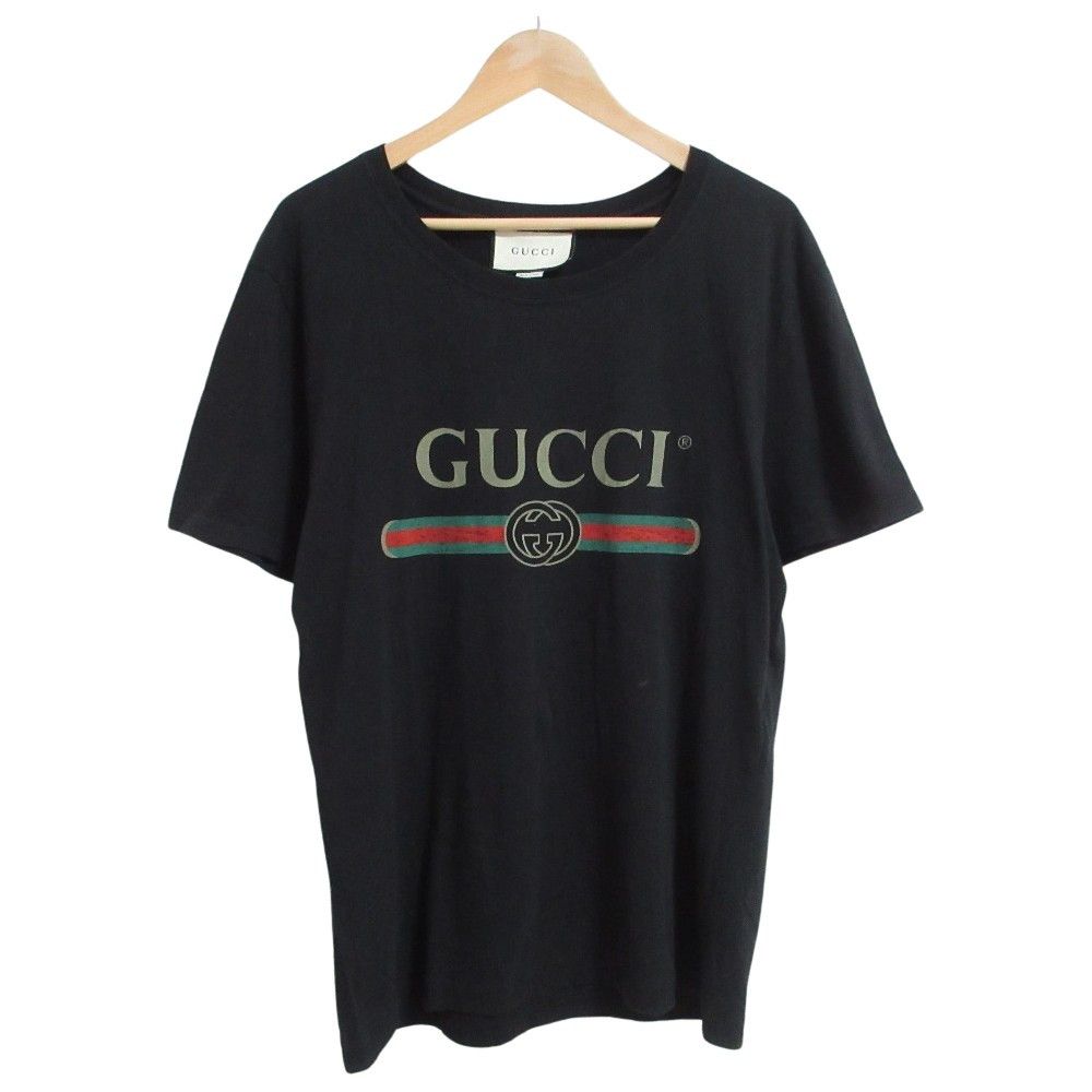 Gucci Gucci Gucci Classic Logo Washed Oversize T shirt Textile T-Shirts 440103 DUTY FREE for USA Size ONE SIZE - 1 Thumbnail