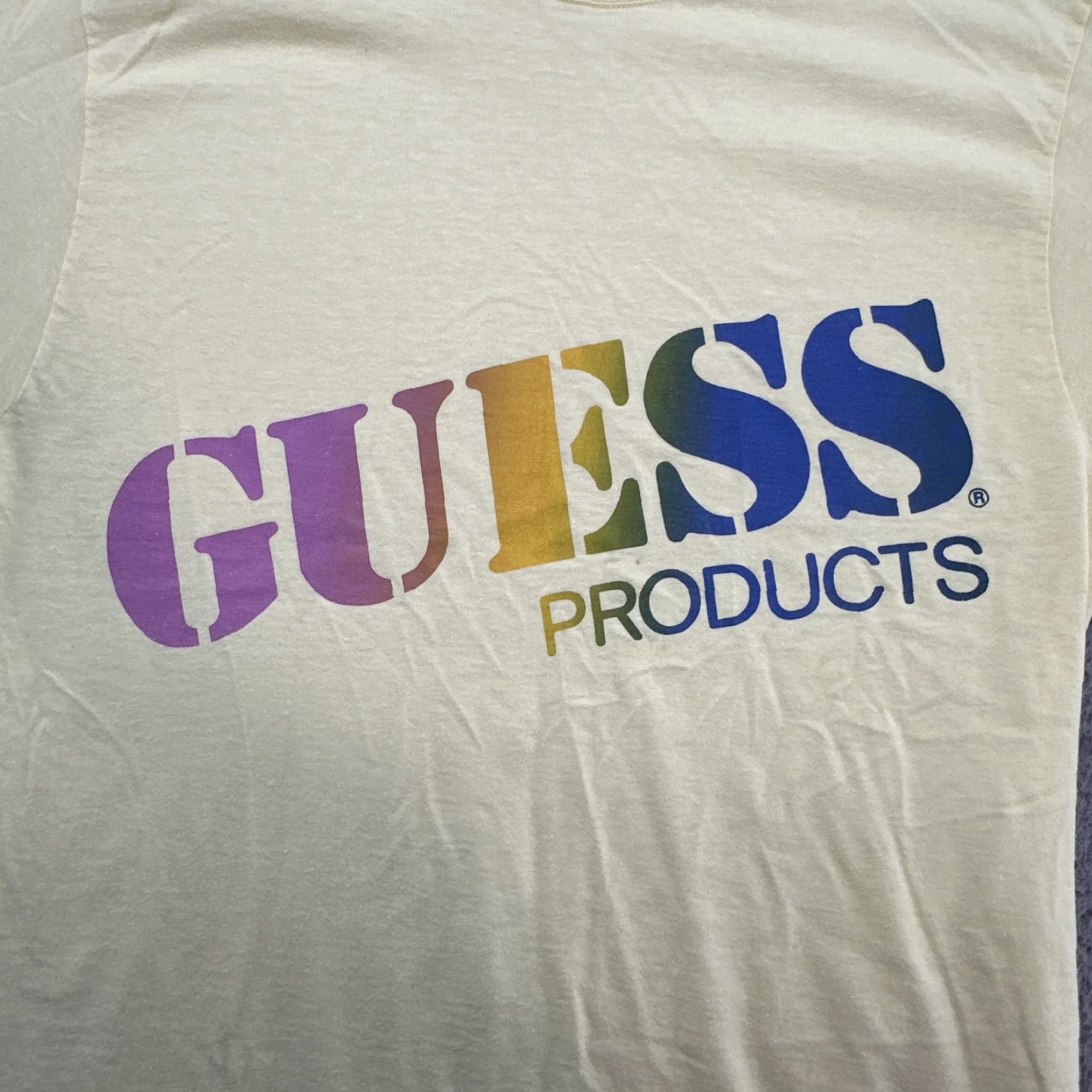 Guess Vtg Guess Jeans T Shirt Mens Large White 80s Hip hop Size US L / EU 52-54 / 3 - 2 Thumbnail