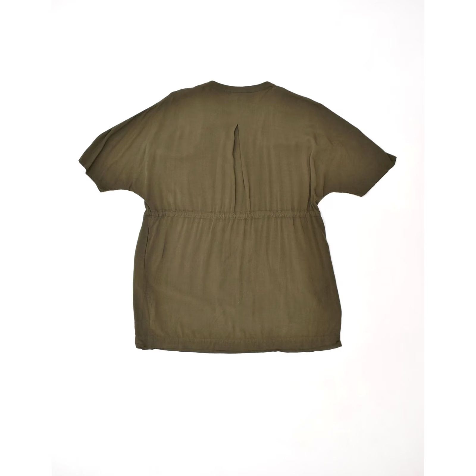 Mossimo MOSSIMO Womens Tunic Dress Medium Khaki Cotton UK 14 Size M / US 6-8 / IT 42-44 - 2 Thumbnail