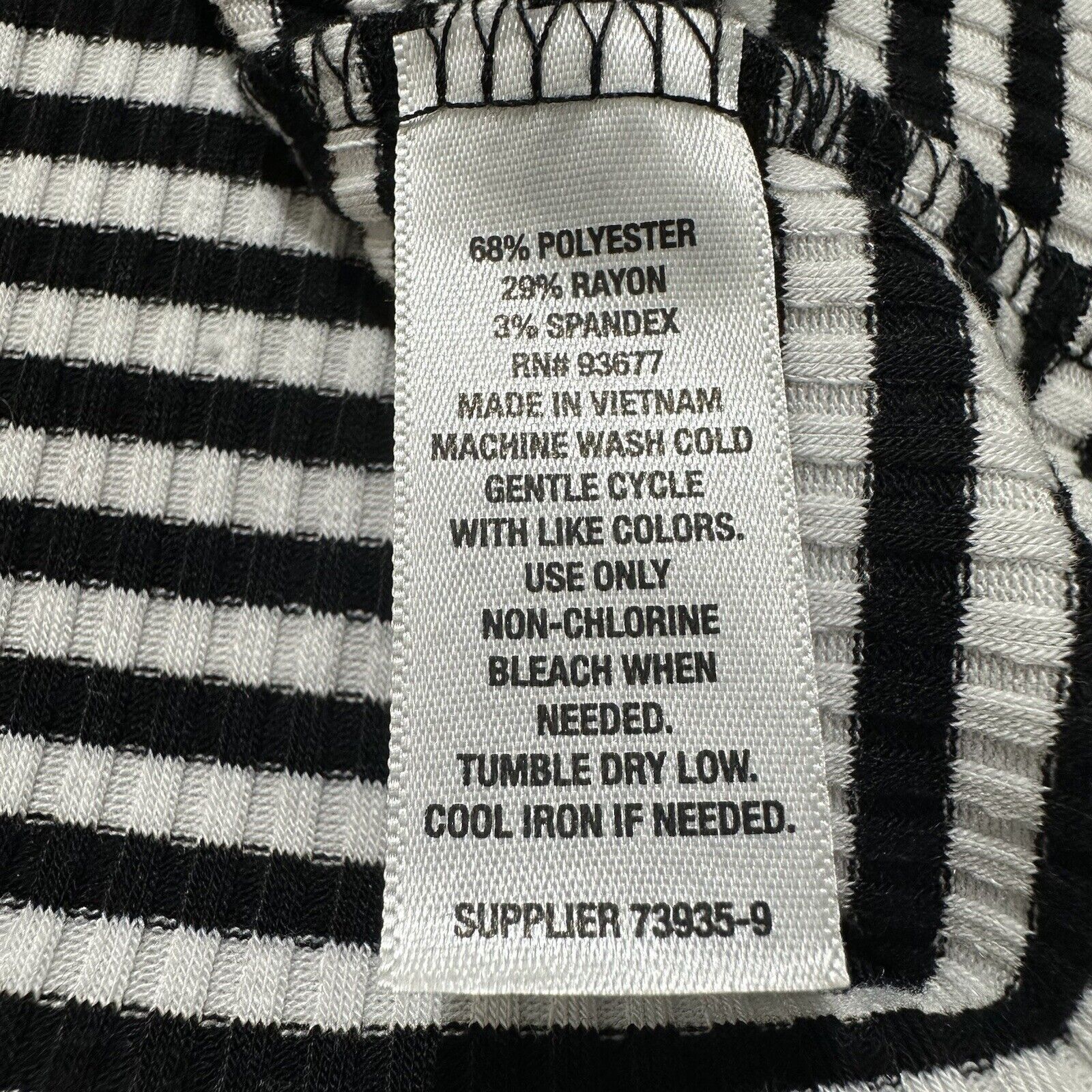 Other a.n.a. XL Square Neck Stretch T Shirt Top Black White Stripe Size XL / US 12-14 / IT 48-50 - 4 Thumbnail