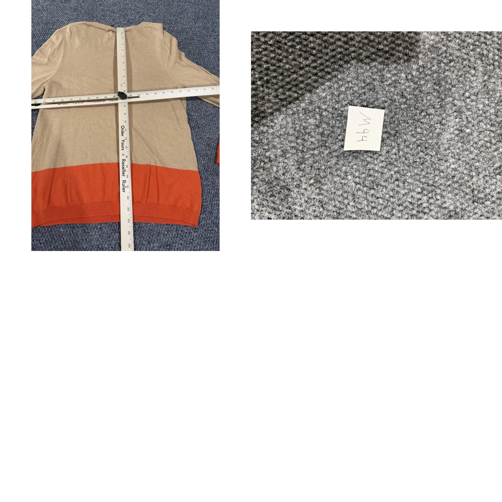 Talbots Talbots Sweater Womens L Beige Orange Colorblock Lightweight Knit Pullover Crew Neck Long Sleeve Tight-Knit Casual Fall Women Size L / US 10 / IT 46 - 8 Thumbnail