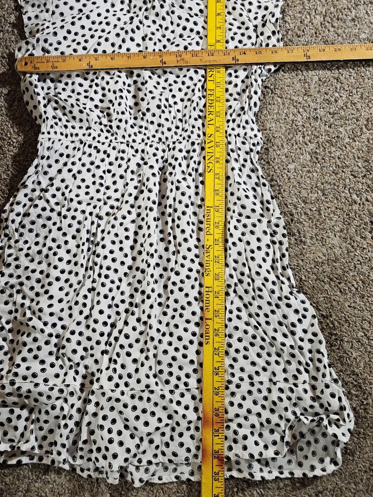 Designer Free Assembly White Polka Dot Circle Dress Small Size S / US 4 / IT 40 - 3 Thumbnail