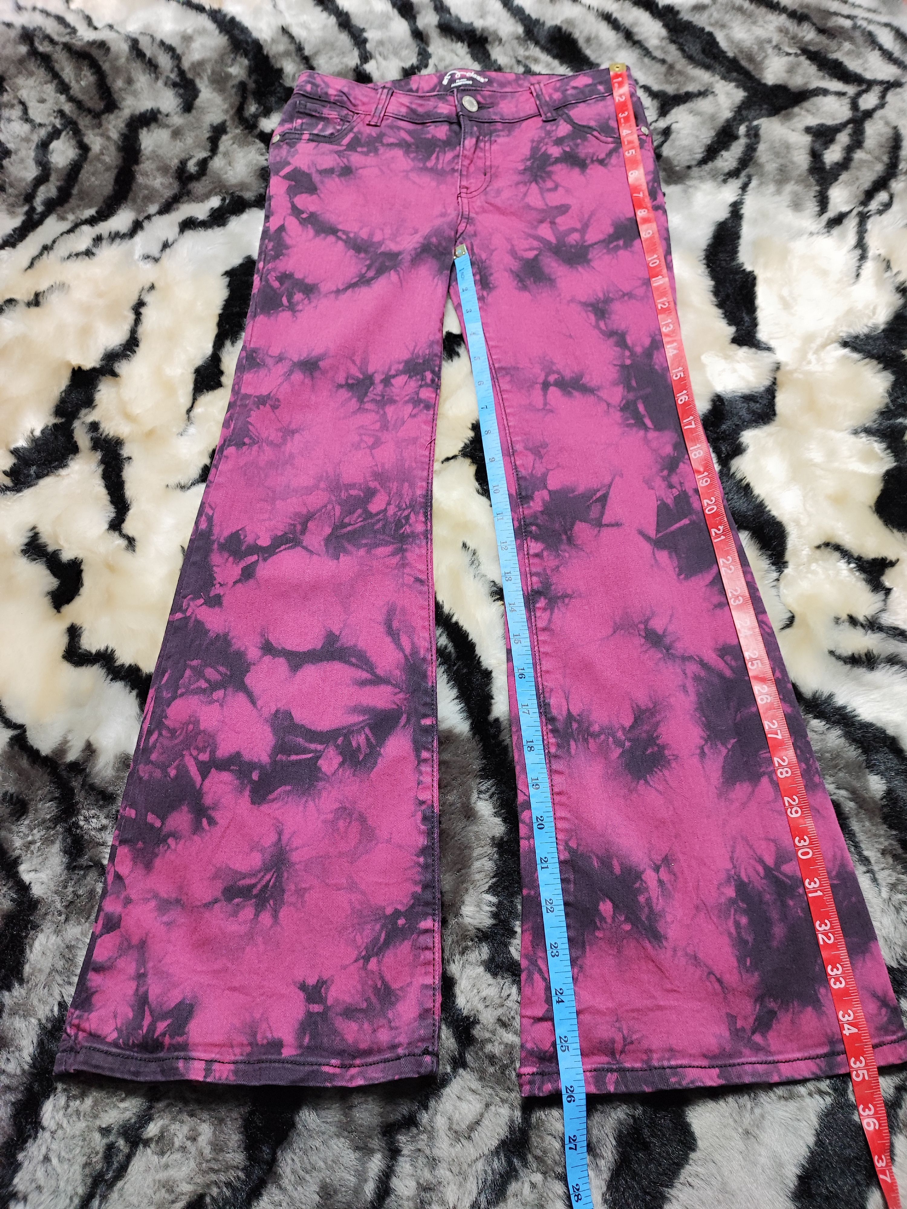 Affliction Tie Dye Jeans Bootcut Art Class Stone Wash Size 26" / US 2 / IT 38 - 3 Thumbnail