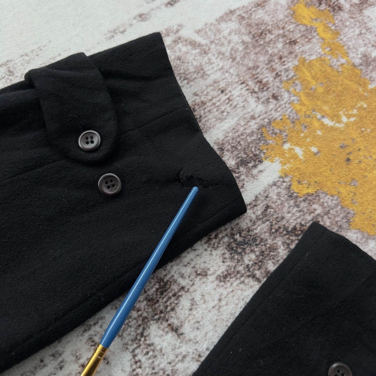 C.P. Company VINTAGE C.P. COMPANY BLACK WOOL OVERCOAT VERY RARE Size US XXL / EU 58 / 5 - 18 Thumbnail