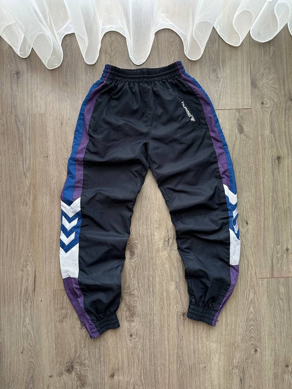 Hummel × Vintage Vintage Hummel Nylon Drill Tracksuit Size US S / EU 44-46 / 1 - 2 Thumbnail