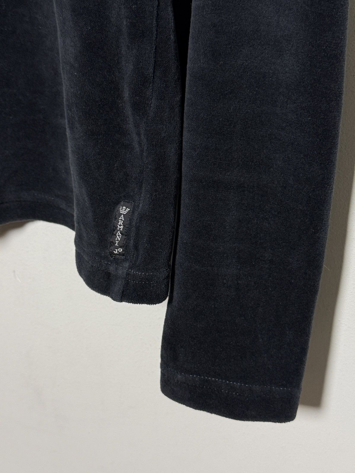 Giorgio Armani Armani Jeans black velour long sleeve y2k vintage Size US S / EU 44-46 / 1 - 4 Thumbnail