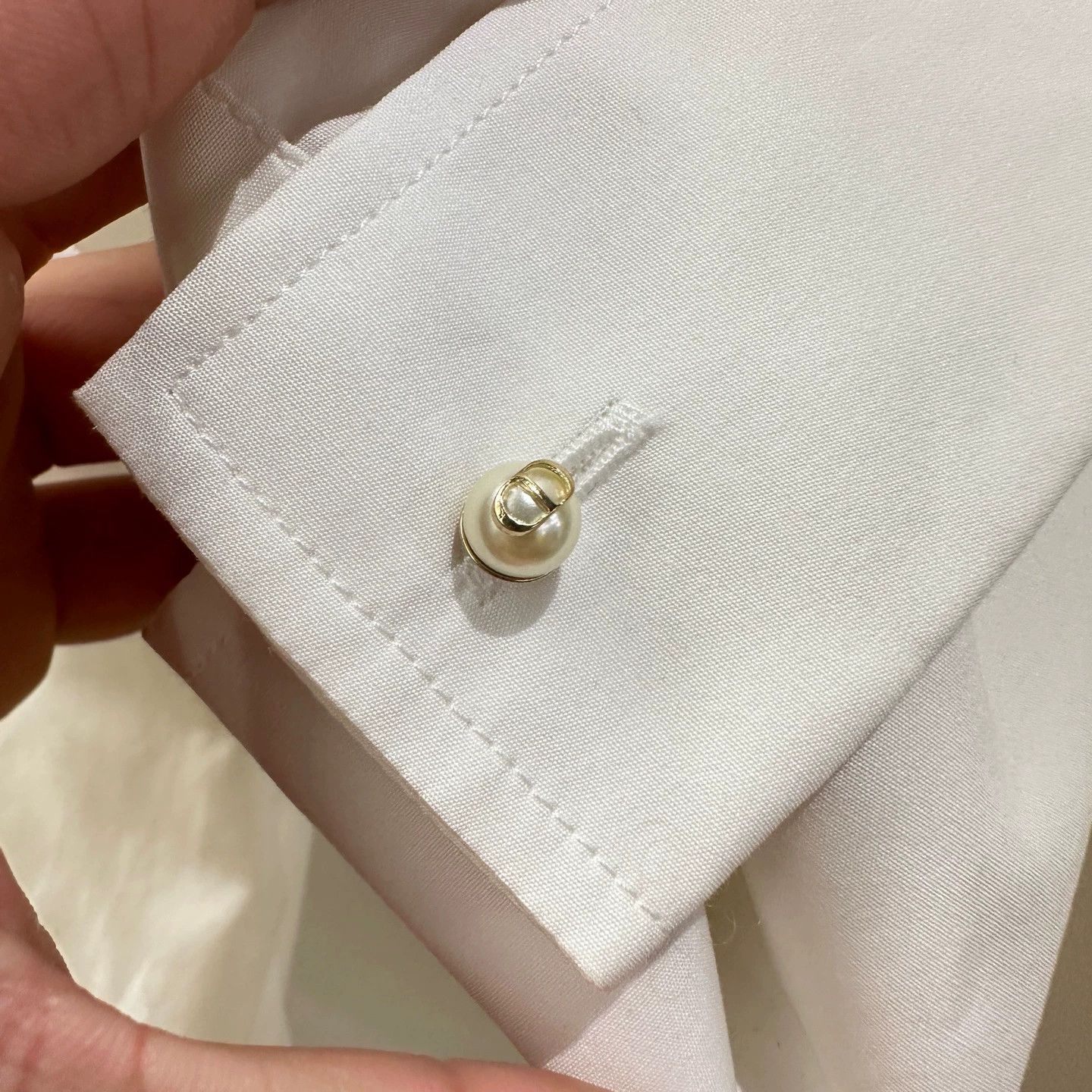 Christian Dior Monsieur Dior May739 CD Bee Pearl-Button Cotton Shirt 36 Size XS / US 0-2 / IT 36-38 - 7 Thumbnail