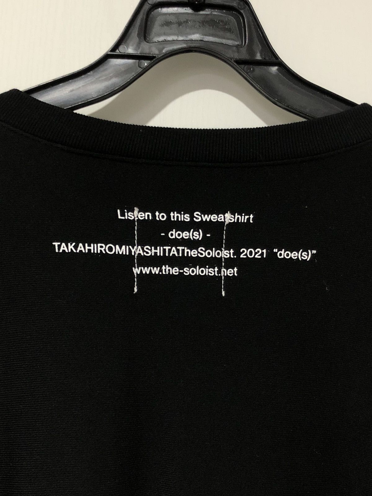 Takahiromiyashita The Soloist. 2021 DOE(S) OVERSIZED CREWNECK BLACK Size US L / EU 52-54 / 3 - 7 Thumbnail