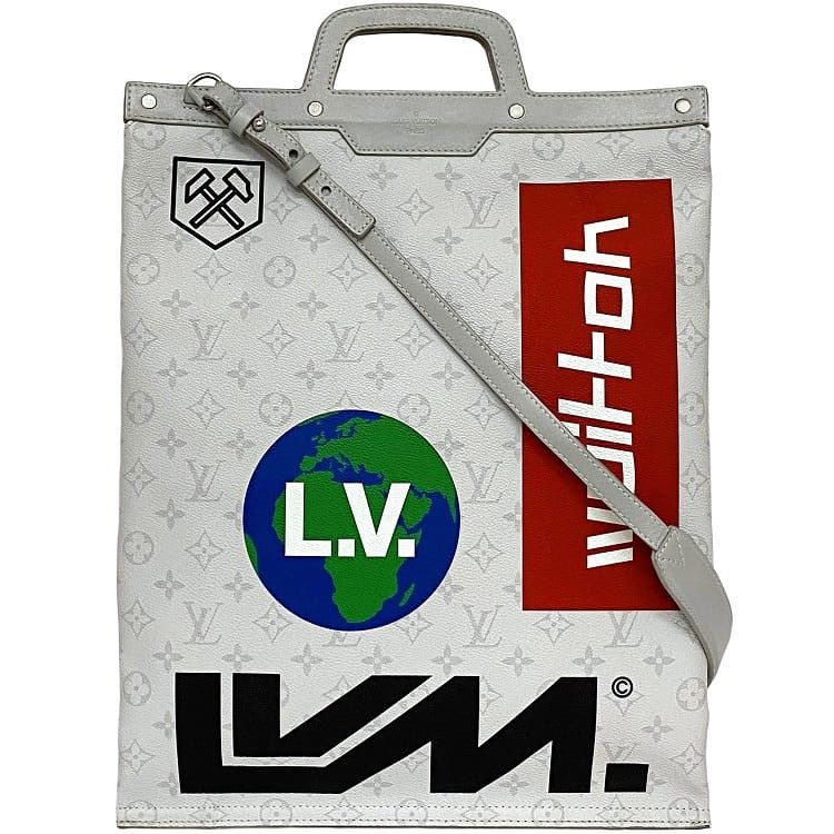 Louis Vuitton LOUIS VUITTON Tote Bag Grey Cotton Size ONE SIZE - 1 Thumbnail