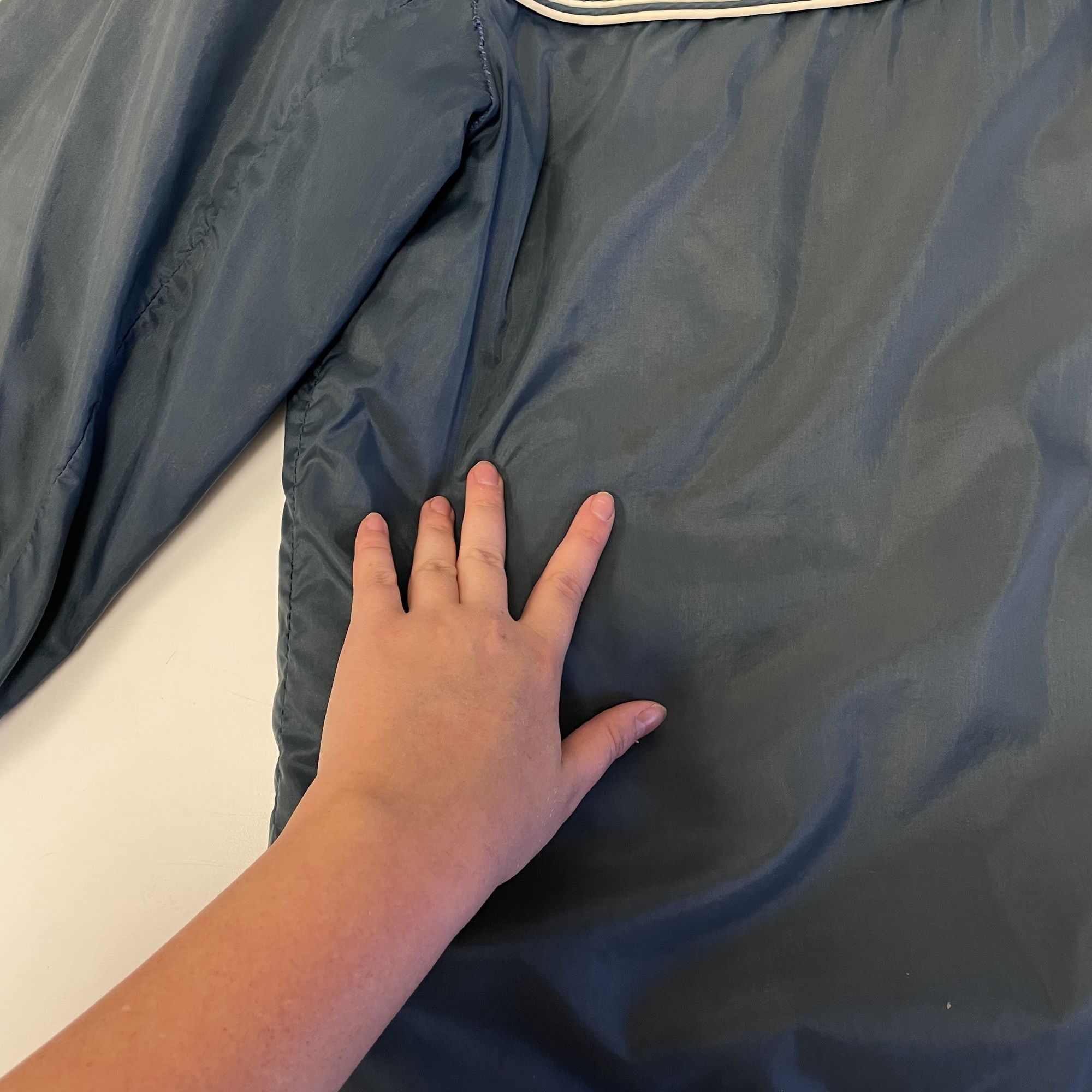 Other Vtg Silton Blue Nylon FLEECE Lined Coat Hooded Chore Jacket Size US L / EU 52-54 / 3 - 10 Thumbnail
