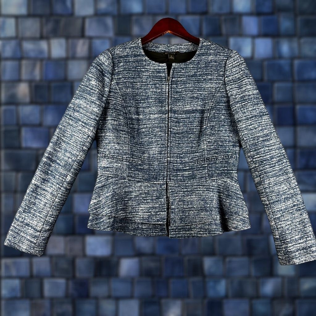 Banana Republic Banana Republic Cardigan Sweater Women 2 Blue Lined Fluted Hem Knit Regular Size 2 Dressy Casual Modern Classic Size XS / US 0-2 / IT 36-38 - 1 Thumbnail