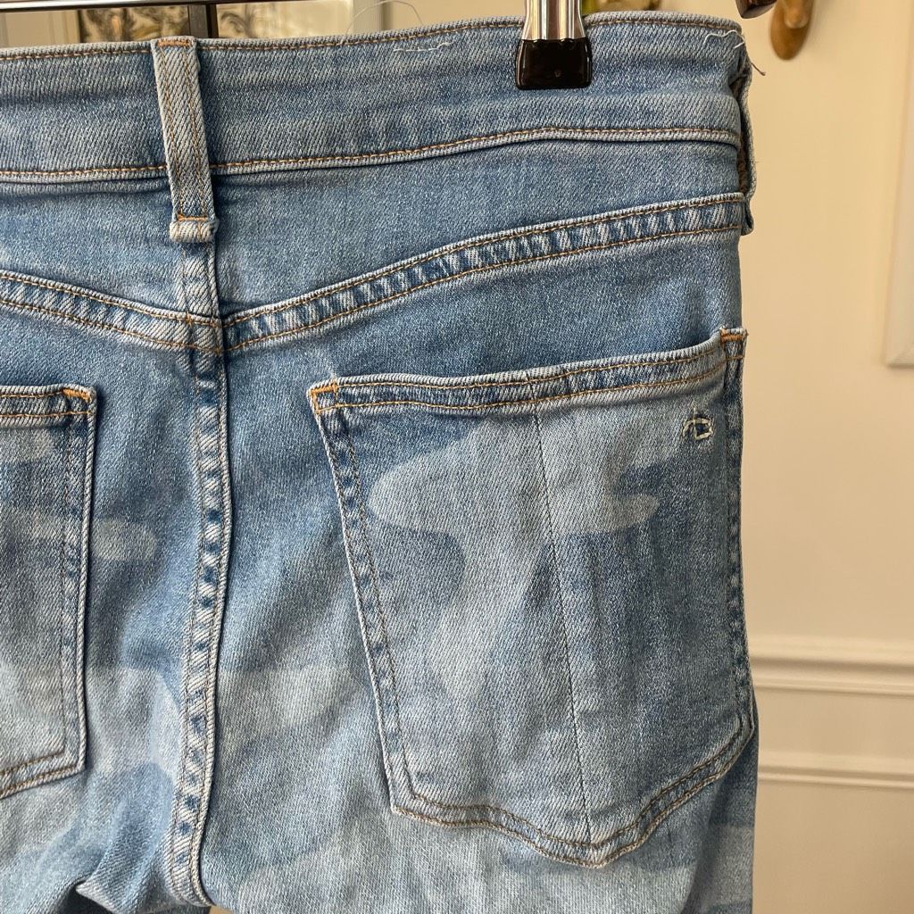 Rag & Bone Rag & Bone Cate Mid-Rise Faded Camo Ankle Skinny Leg Jean 25 Size 25" / US 0 / IT 36 - 6 Thumbnail