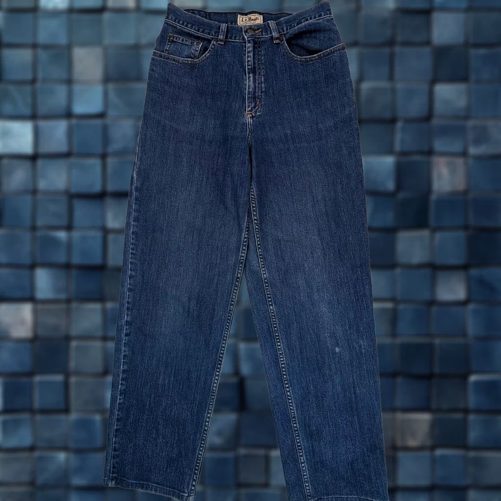 Vintage L.L. Bean 1912 Jeans Blue Straight Jeans Women 10 Tall 27x29 Denim 5-Pocket Logo 1912 Hardware Vintage: No Size 32" / US 10 / IT 46 - 1 Thumbnail