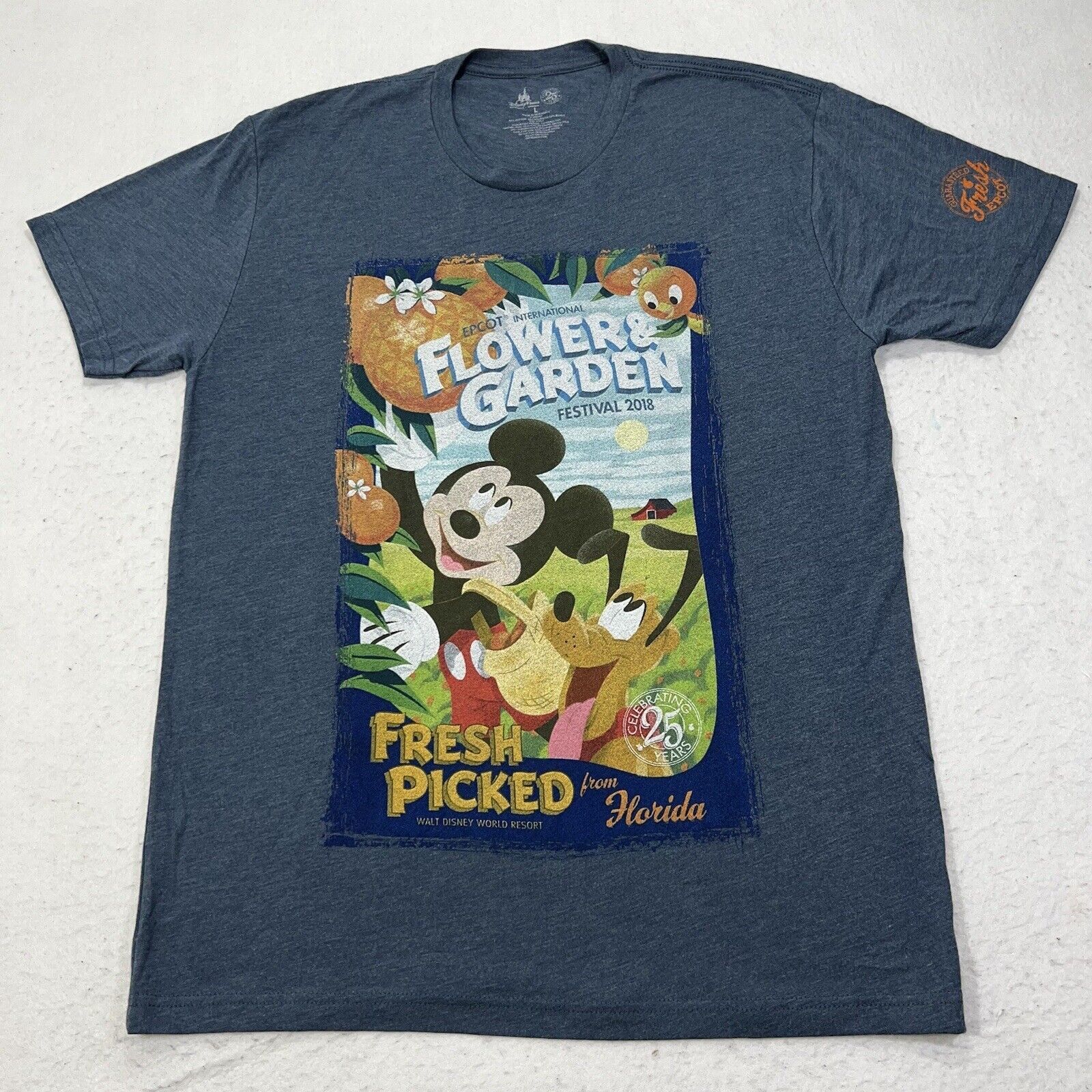 Disney Disney Parks Epcot 25th Flower Garden Festival Graphic Tee Size US L / EU 52-54 / 3 - 1 Thumbnail