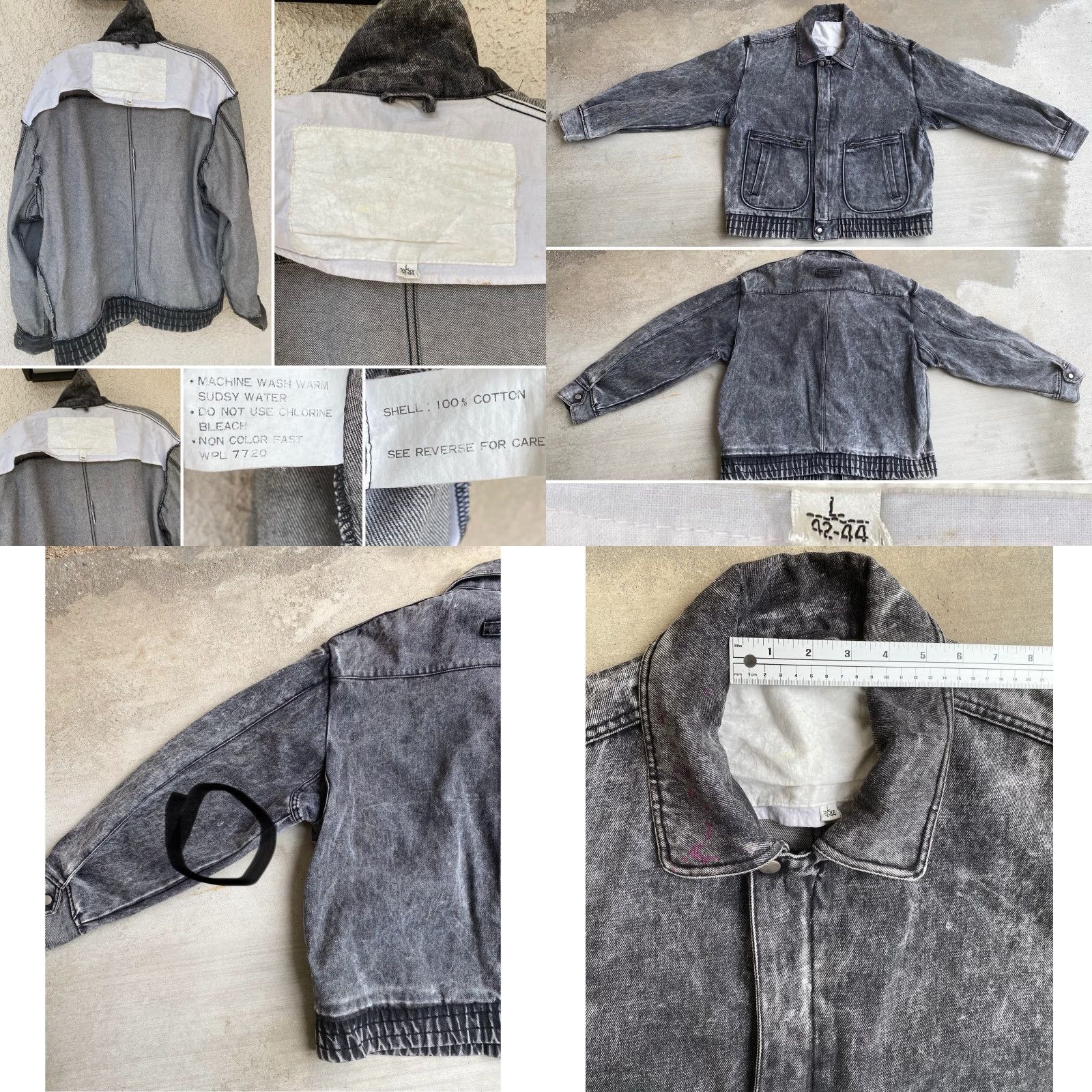Denime VINTAGE WPL 7720 Denim Jacket Grunge 1990s Black Size L Mens Size US L / EU 52-54 / 3 - 10 Thumbnail