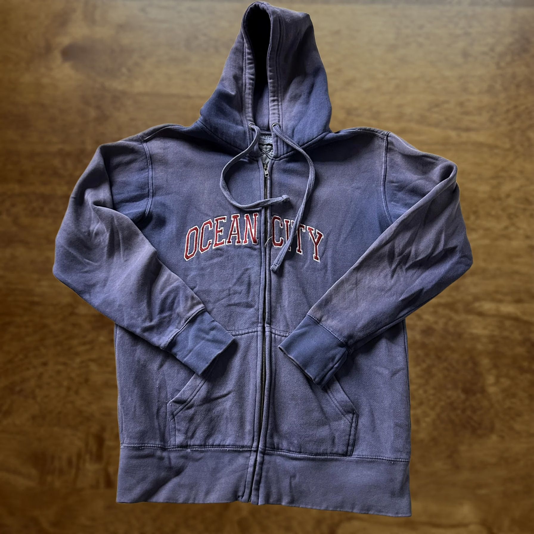 Vintage Too Cool Hoodie Mens Small Blue Fleece Full Zip Ocean City Beach Sweatshirt Size US S / EU 44-46 / 1 - 1 Thumbnail
