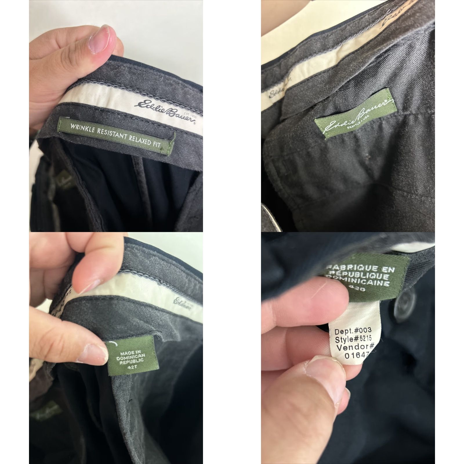 Eddie Bauer VINTAGE Eddie Bauer wrinkle free relaxed fit cotton pants Black Mens 42x30 42 Tall dress pants Size US 42 / EU 58 - 9 Thumbnail