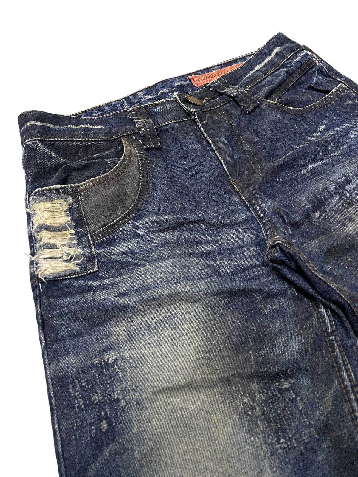 Japanese Brand × Kapital Cattan Farm Japan Uru Boro Claw Mark Dirt Wash Jeans Size US 30 / EU 46 - 12 Thumbnail