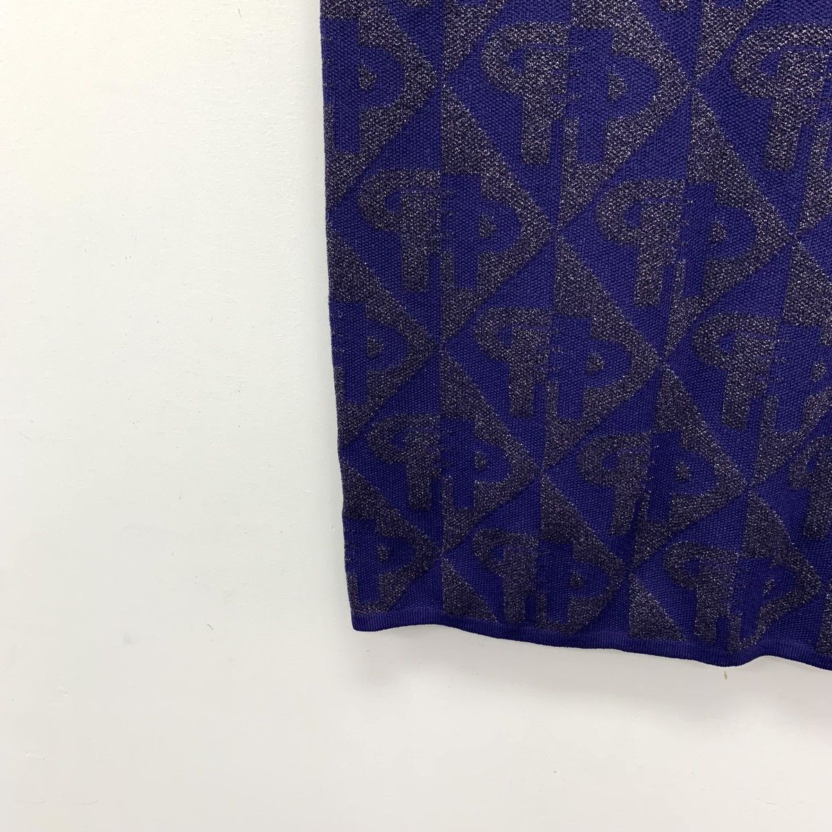 Pinko Pinko Purple Shiny Knit Stretch Midi Skirt K26WX Size 26" / US 2 / IT 38 - 4 Thumbnail