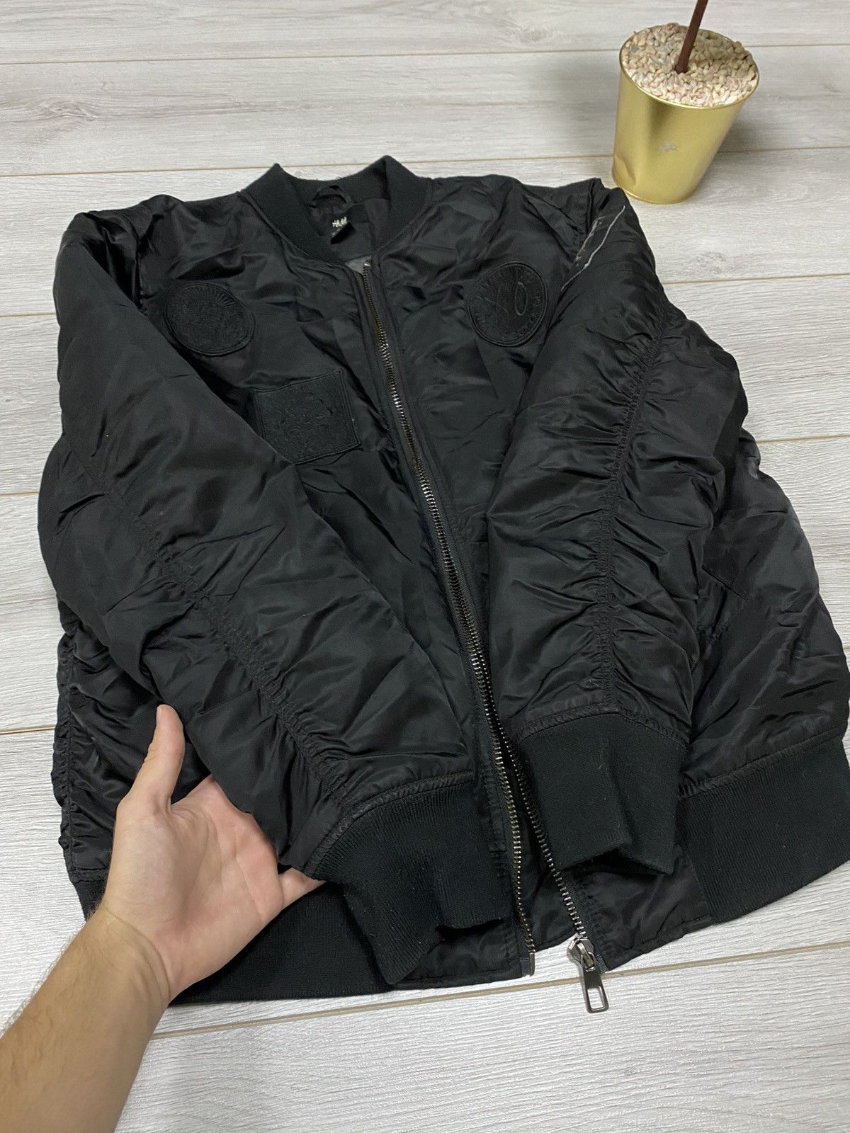 H&M × The Weeknd H&M The Weeknd XO Black Bomber Patch Jacket Size US S / EU 44-46 / 1 - 5 Thumbnail