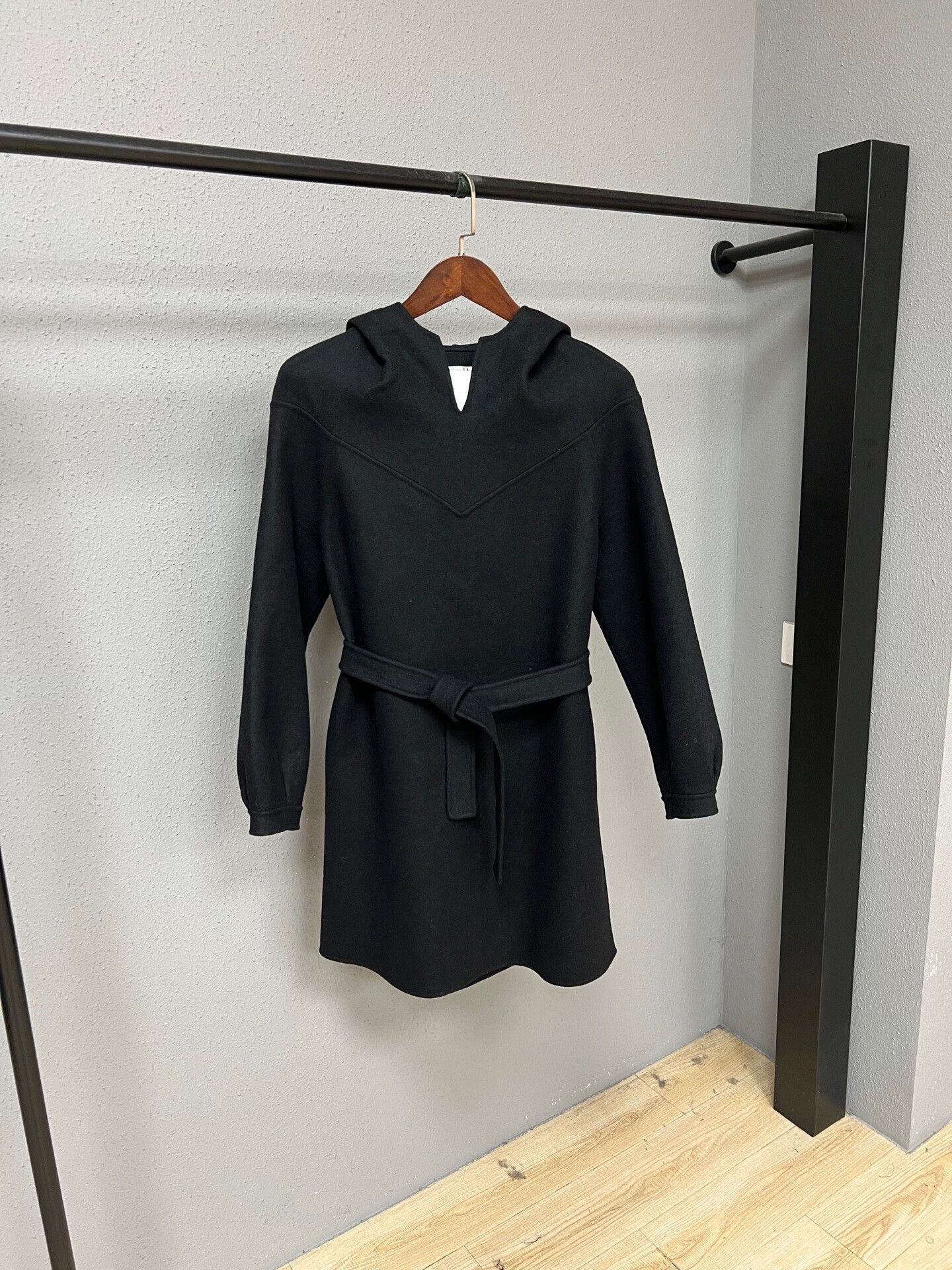 Dior black wool robe coat by Dior Size S / US 4 / IT 40 - 1 Thumbnail