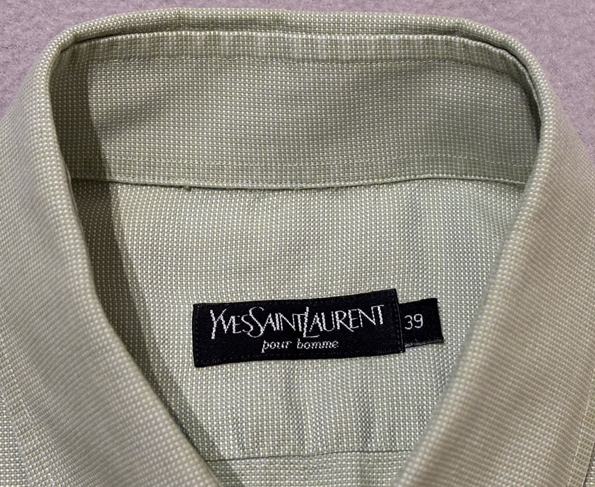 Yves Saint Laurent Yves Saint Laurent Green shirt vintage size 39 Size US L / EU 52-54 / 3 - 9 Thumbnail