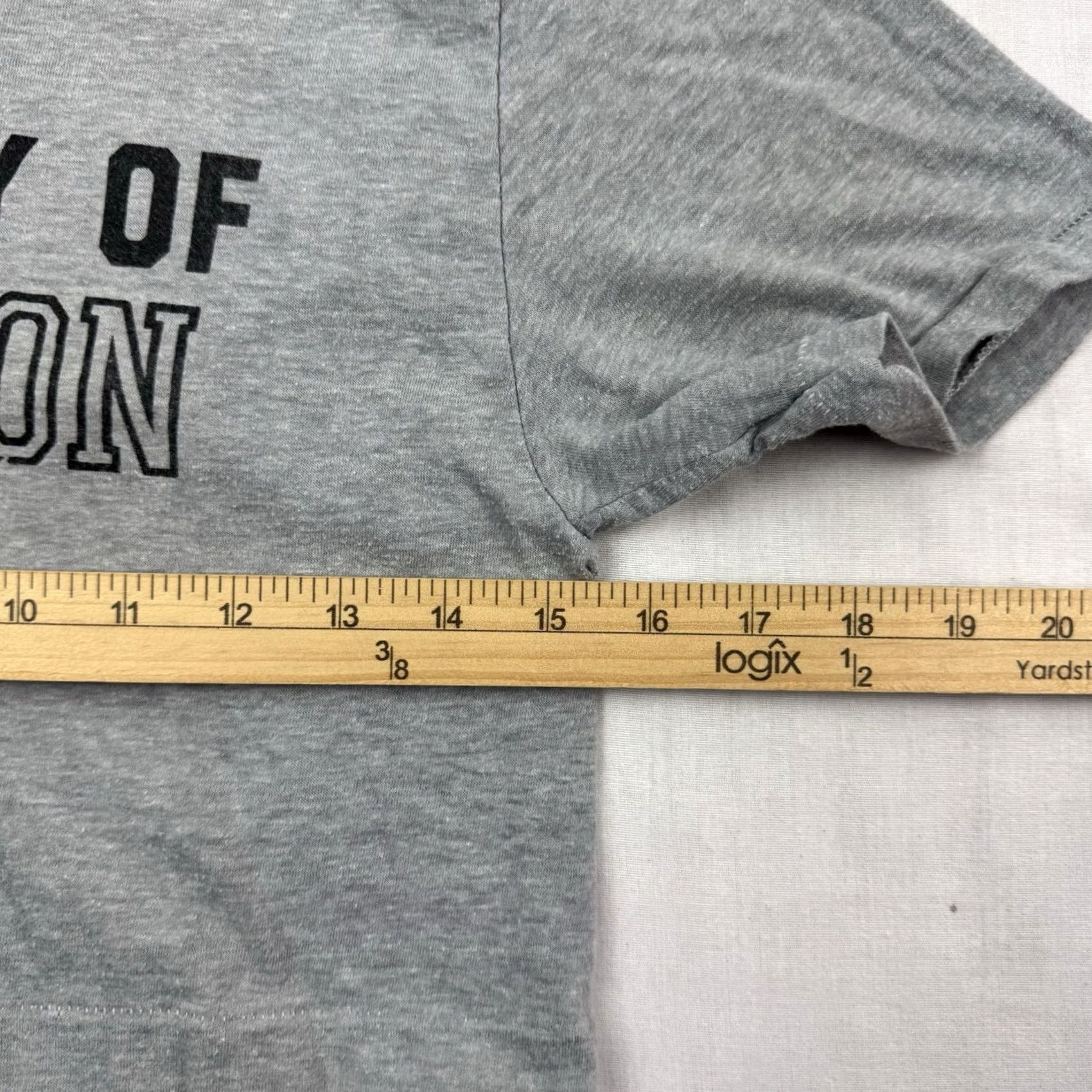 Vintage VINTAGE Property Of Clemson Cropped T Shirt Womens S Gray 80s USA Shirt Womens S Size S / US 4 / IT 40 - 7 Thumbnail