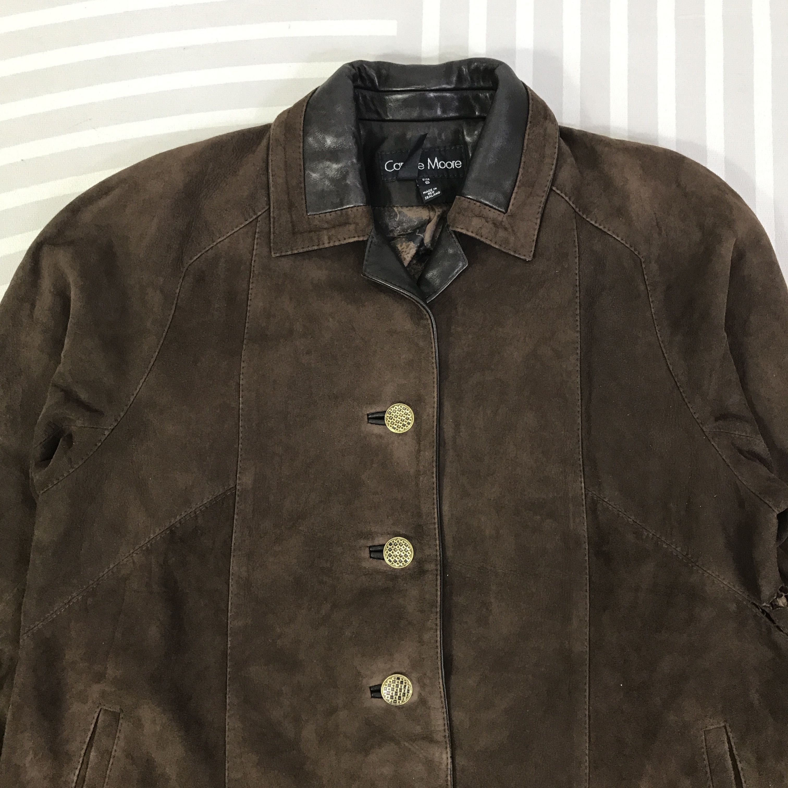 Vintage Vintage Caroline Moore Leather Jacket K114B21 Size US S / EU 44-46 / 1 - 2 Thumbnail